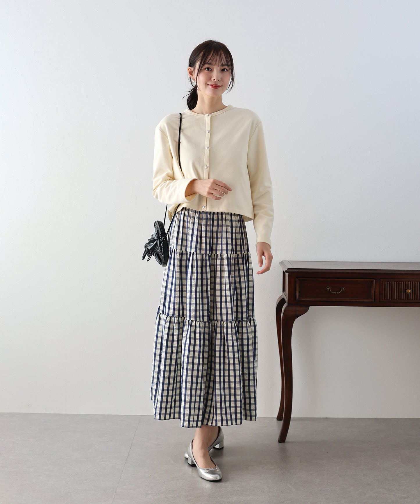 【SALE】チェックティアードスカート