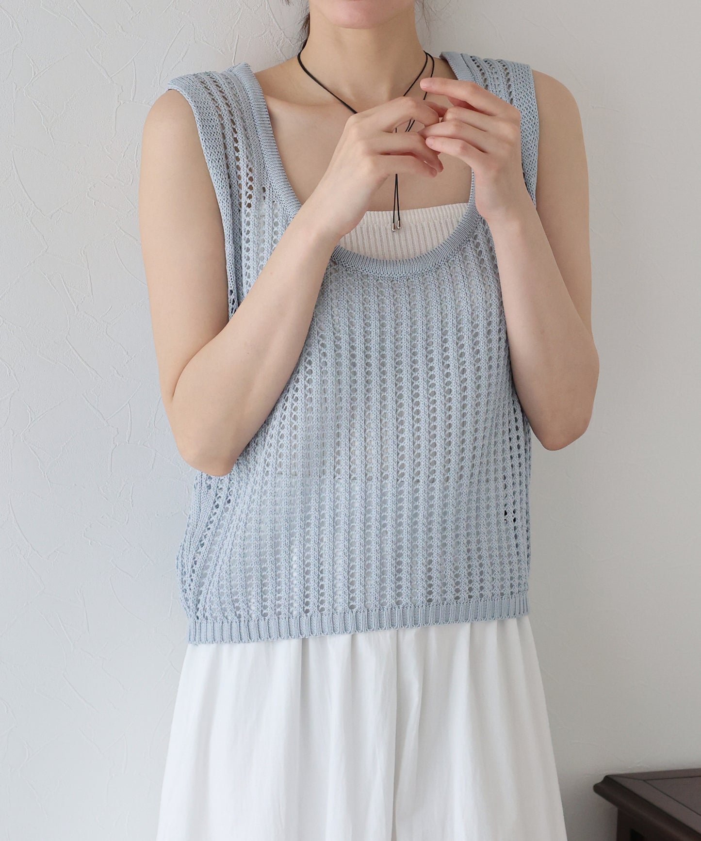 【SALE】バックリボンメッシュベスト【ネコポス】