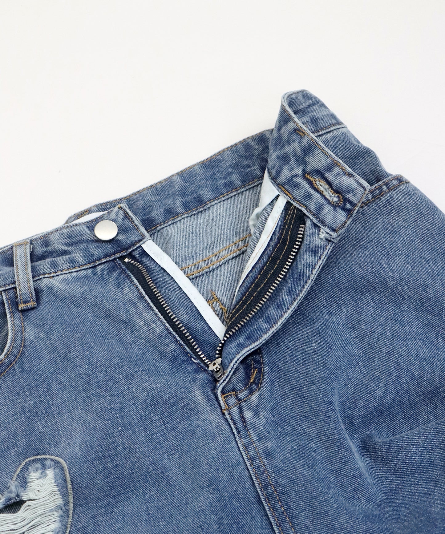【SALE】ハートダメージデニムパンツ