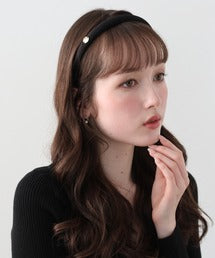 メタルモチーフサテンカチューシャ