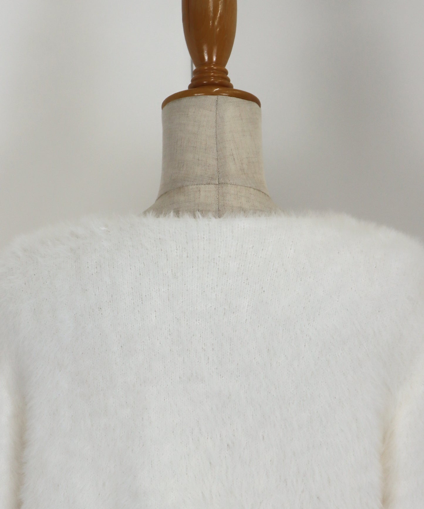 ハートボタンシャギーカーディガン