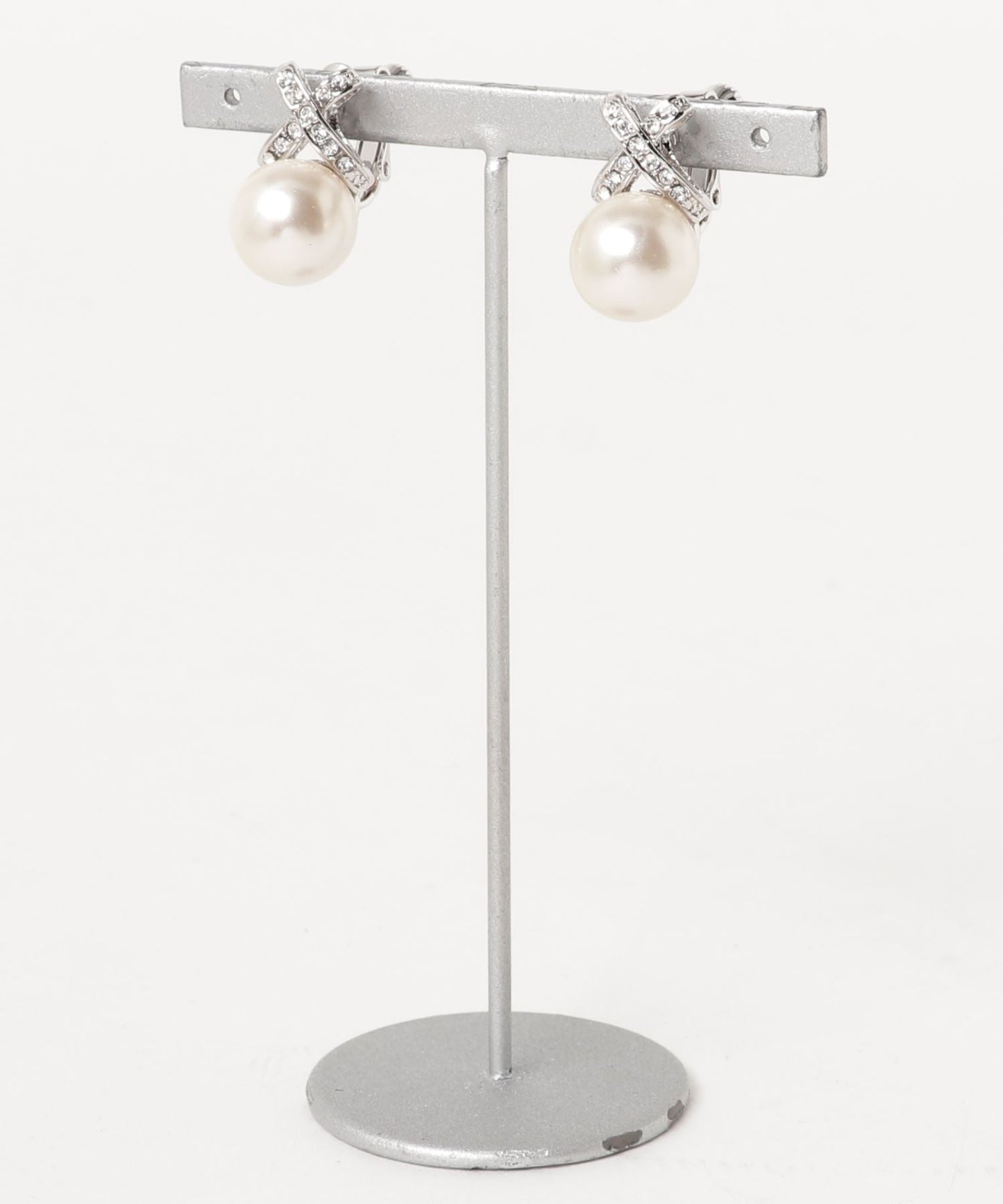 【SALE】パール&クロスビジュー ピアス& イヤリング【ネコポス】