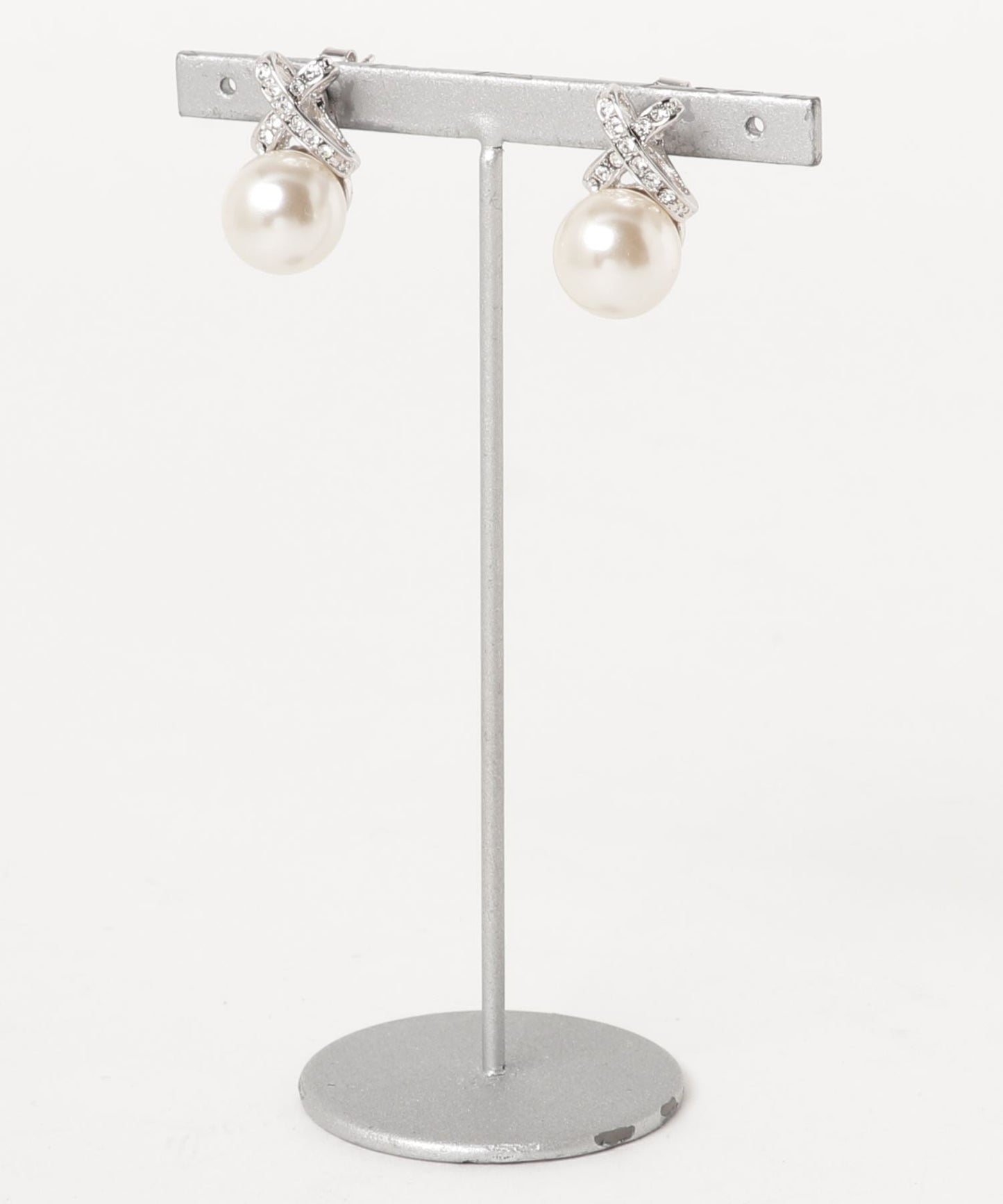 【SALE】パール&クロスビジュー ピアス& イヤリング【ネコポス】