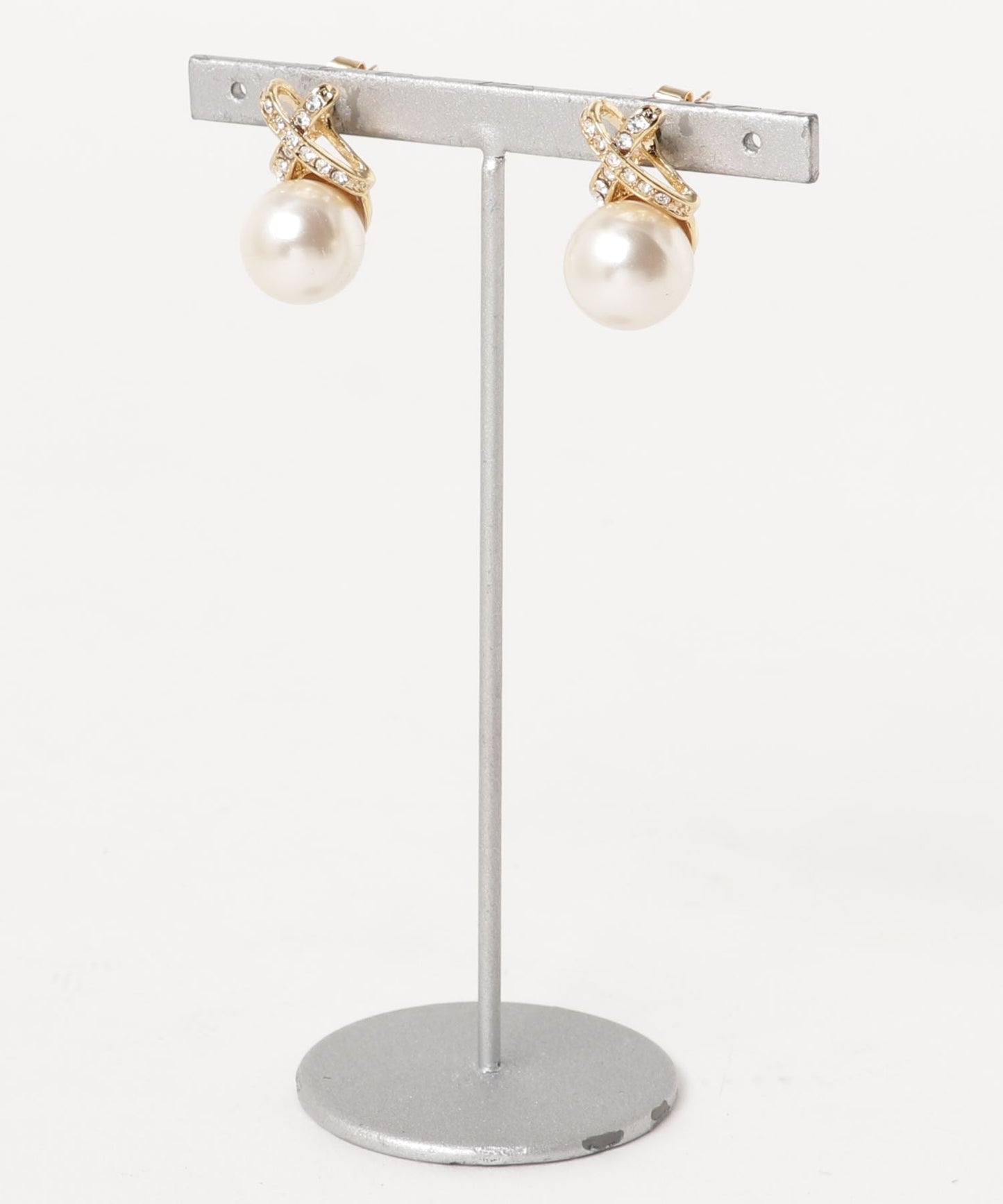 【SALE】パール&クロスビジュー ピアス& イヤリング【ネコポス】