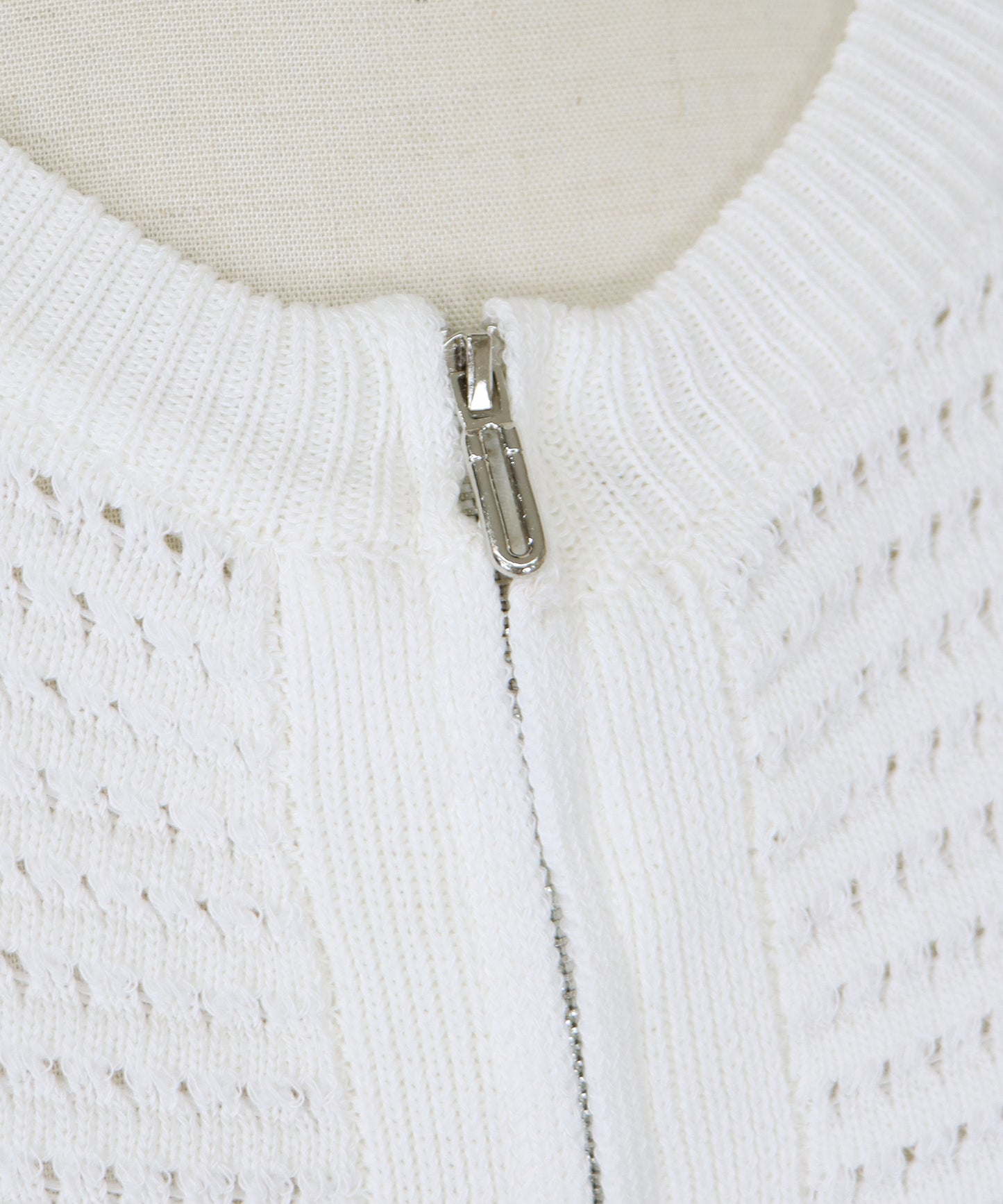 2WAY 지퍼 메쉬 니트 가디건