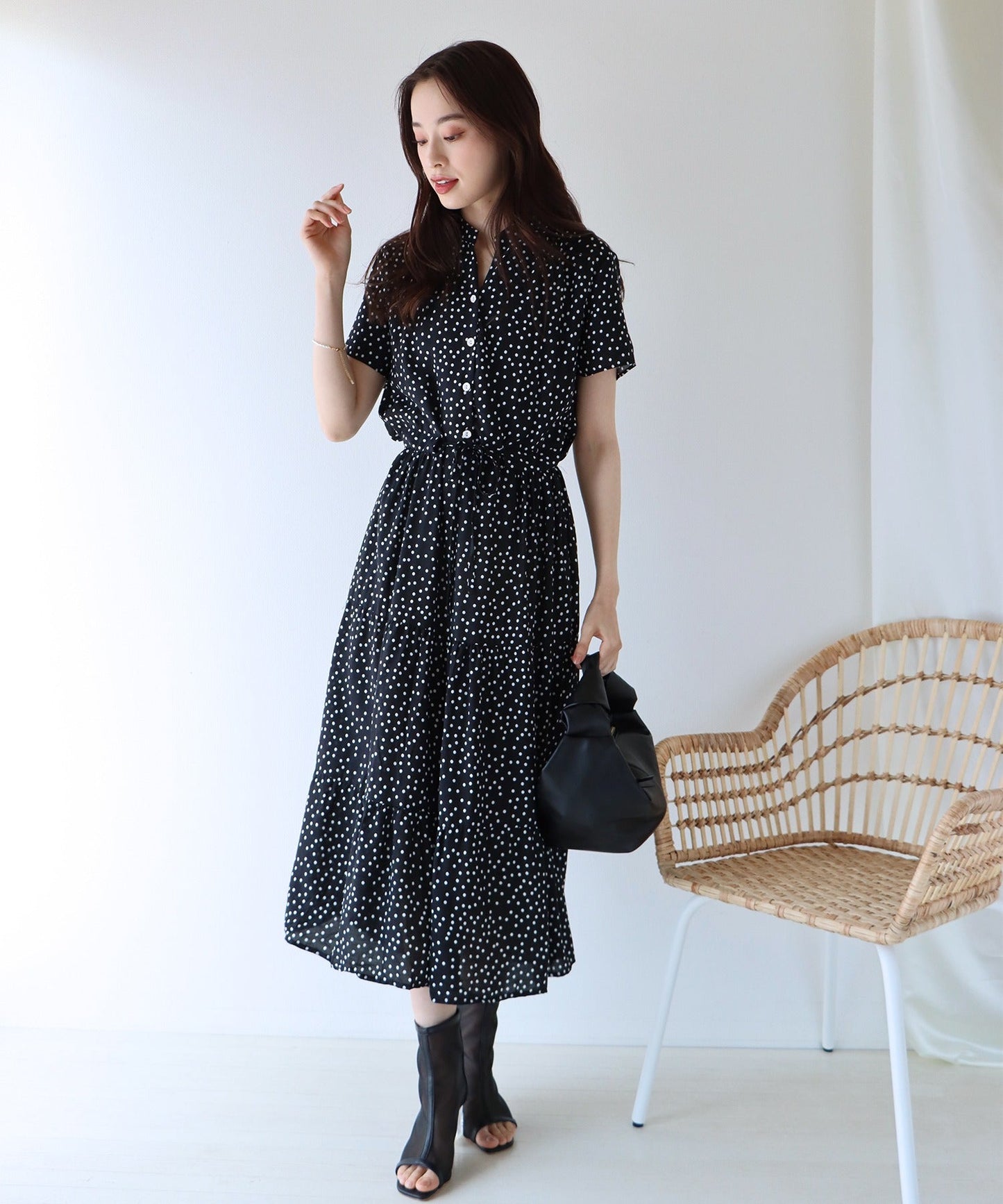 【TIME SALE】【接触冷感】無地&アソート花柄ワンピース