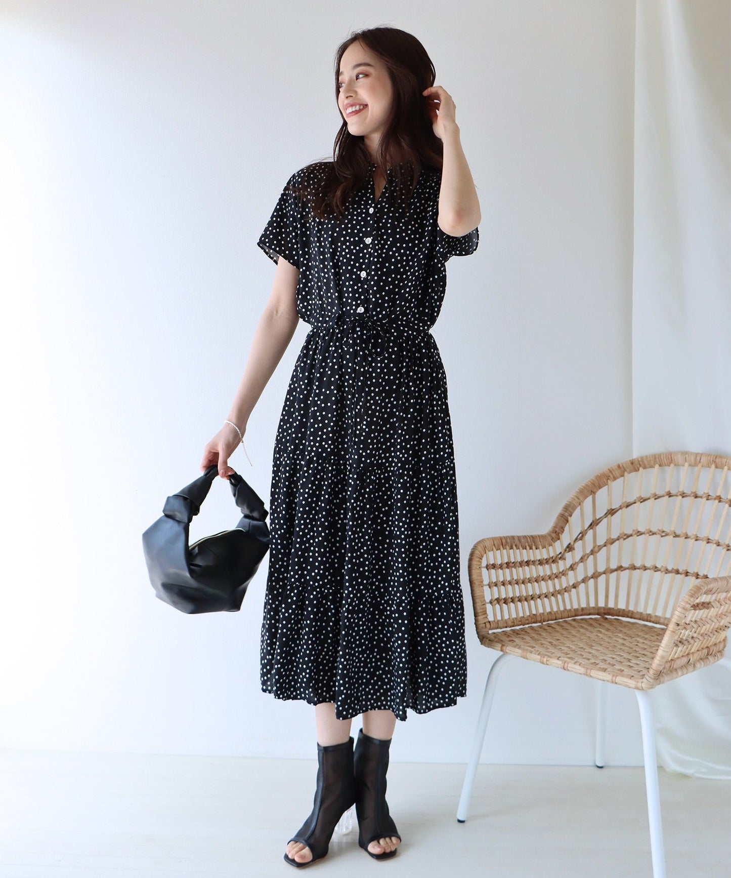 【TIME SALE】【接触冷感】無地&アソート花柄ワンピース
