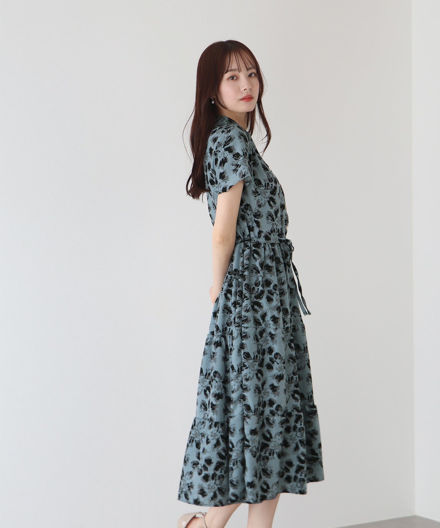 【TIME SALE】【接触冷感】無地&アソート花柄ワンピース