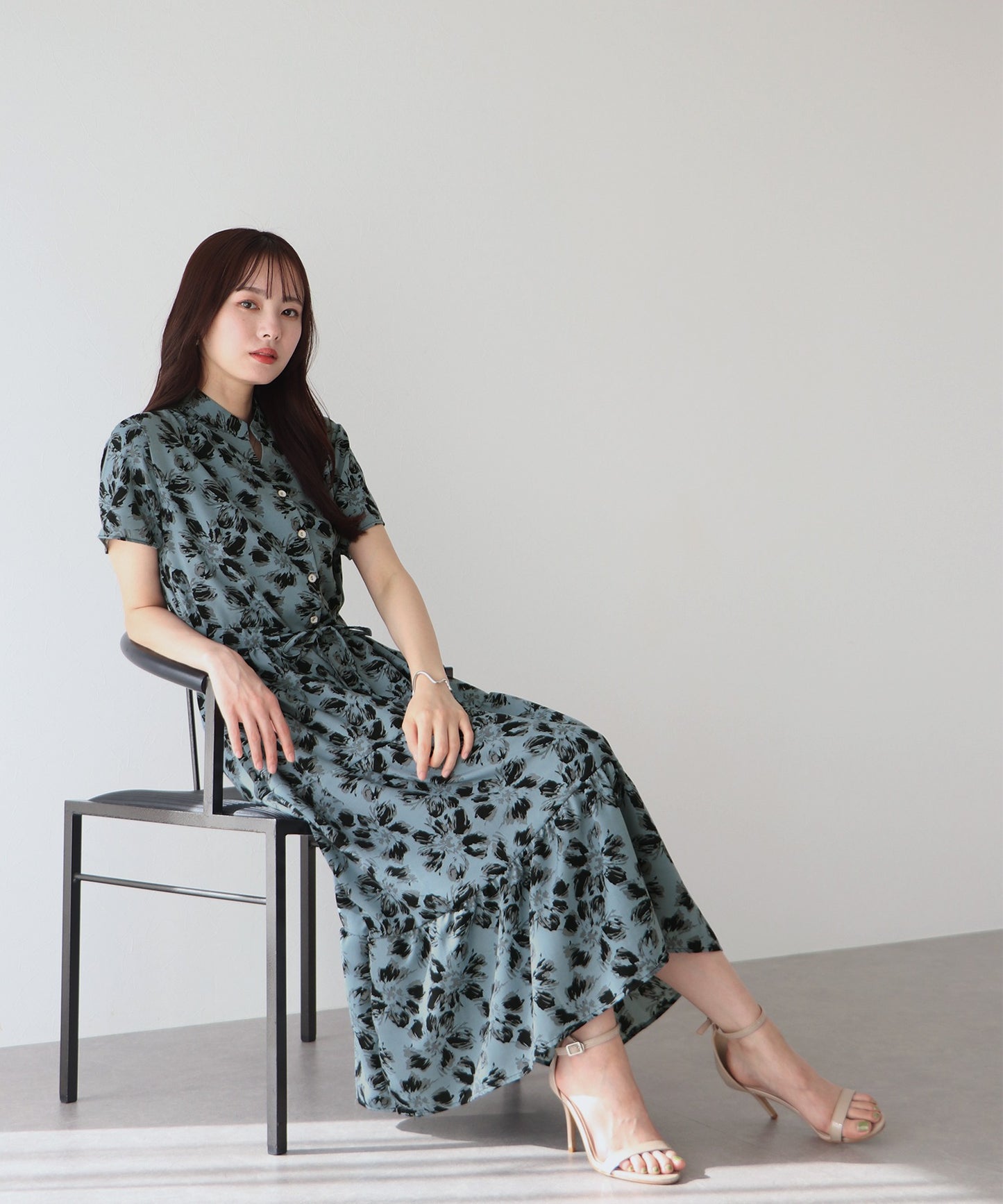 【TIME SALE】【接触冷感】無地&アソート花柄ワンピース
