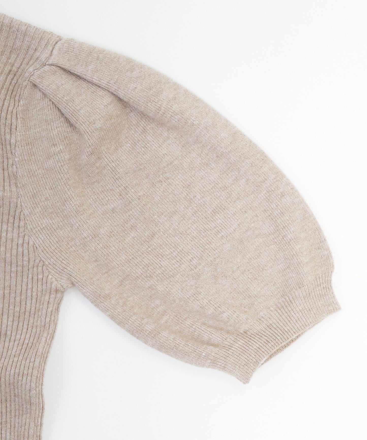 【SALE】パフスリーブ半袖なめらかニット【ネコポス】