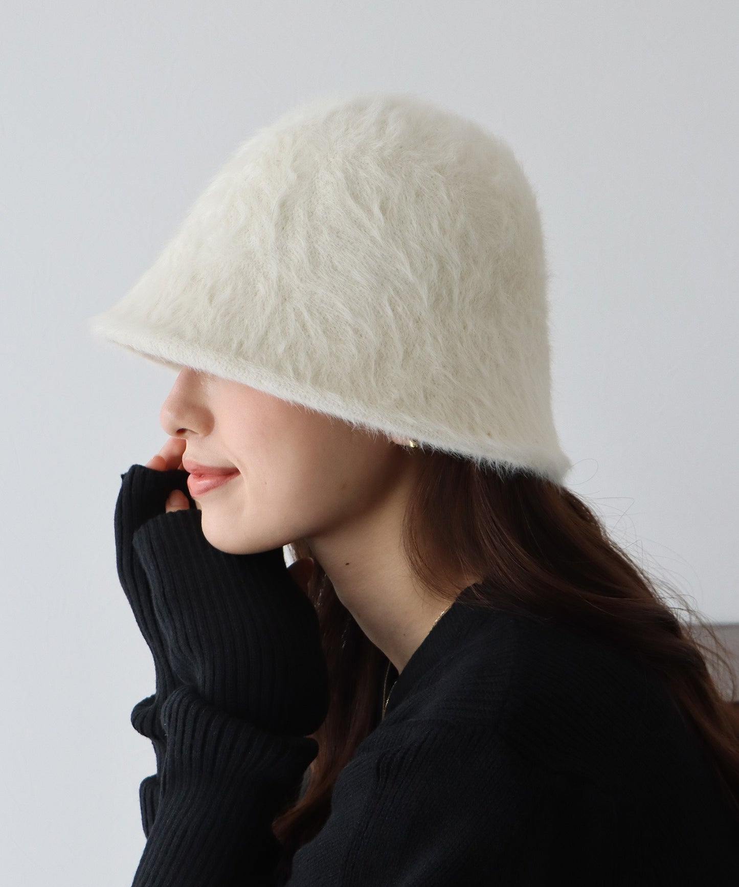 【SALE】ファーバケットハット