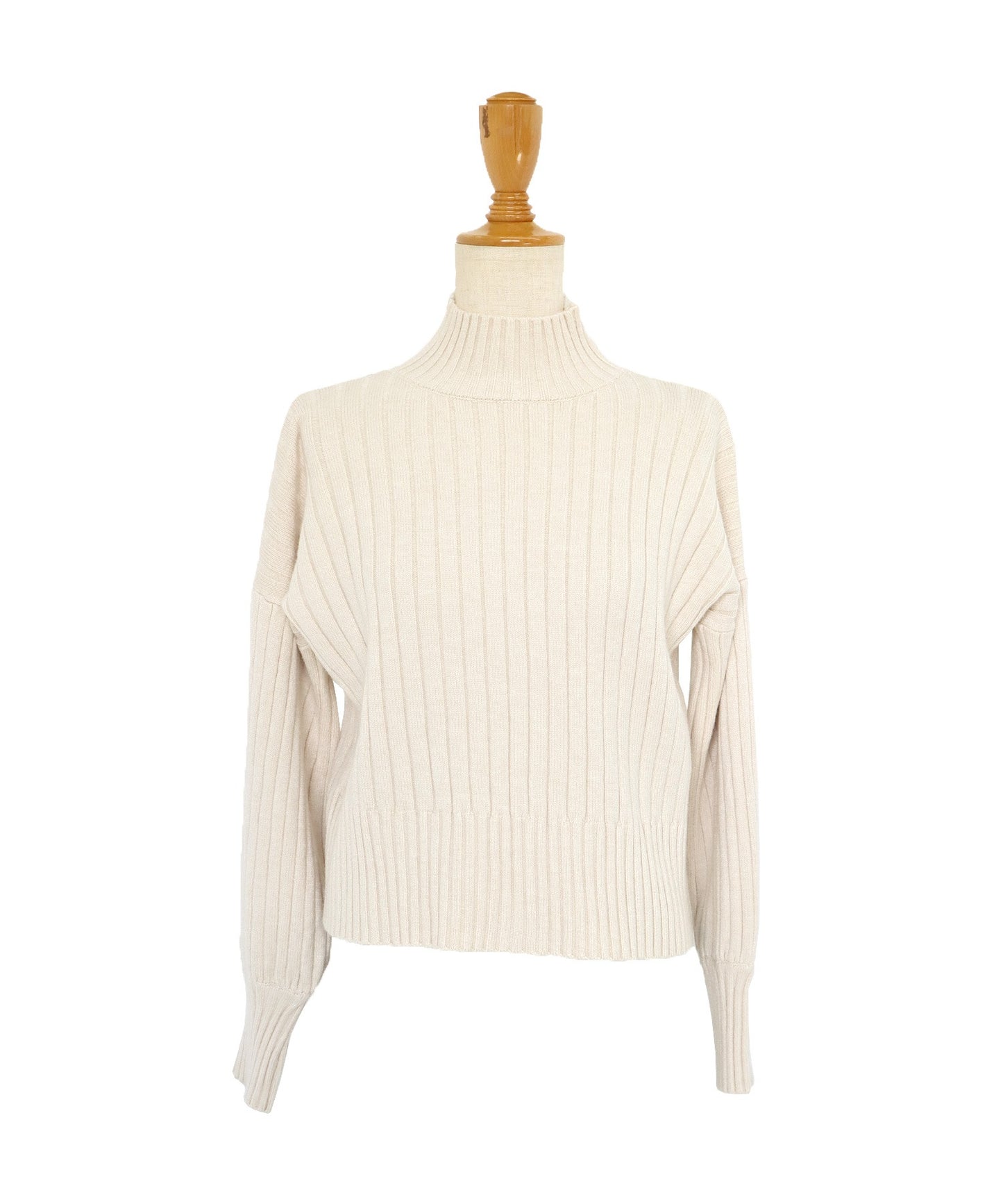 【SALE】ハイネックリブニット