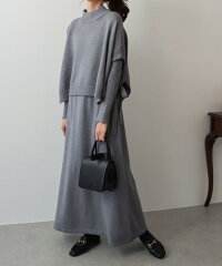 【TIME SALE】選べる2丈・吸湿発熱・サイドリボンケープニットベスト&リブニットワンピース