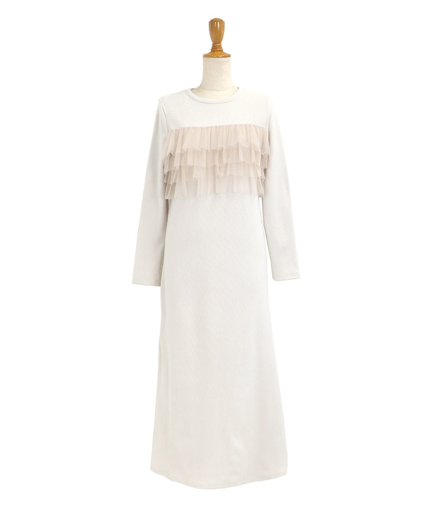 フリルチュールレイヤードワンピース