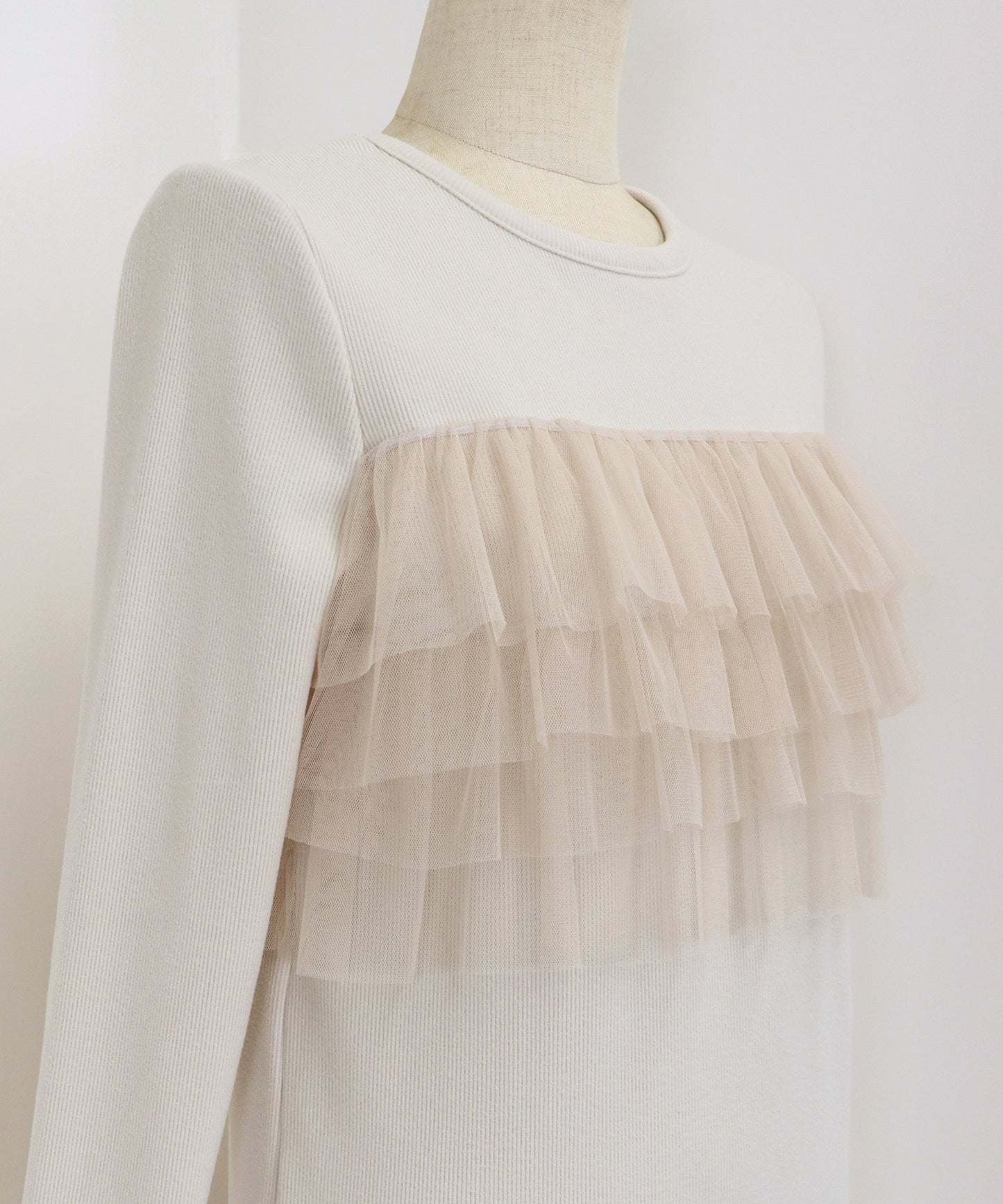 フリルチュールレイヤードワンピース