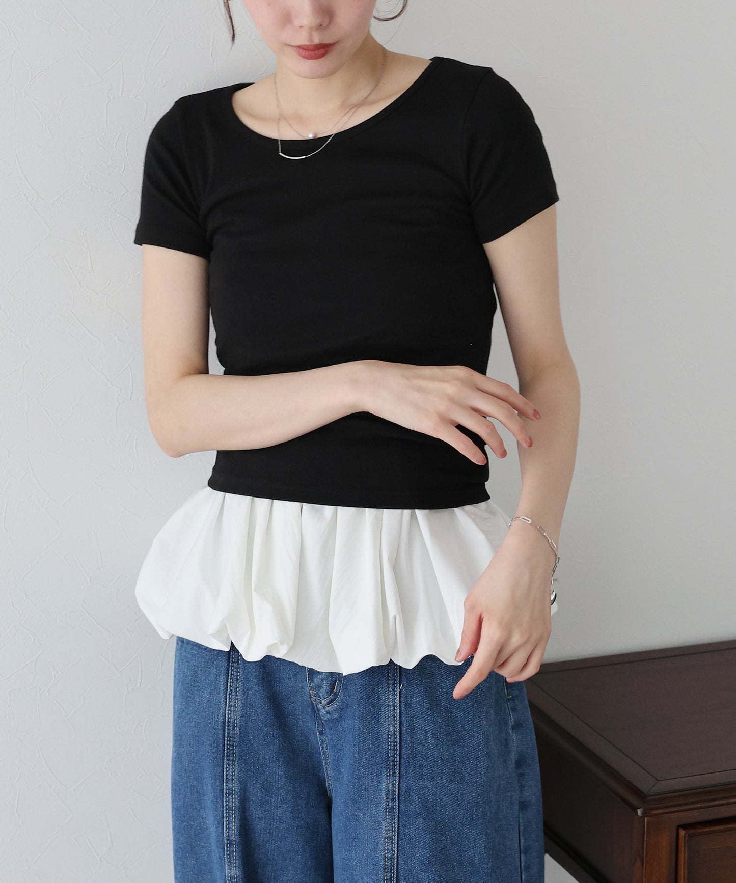【TIME SALE】半袖カラークルーTシャツ【ネコポス】