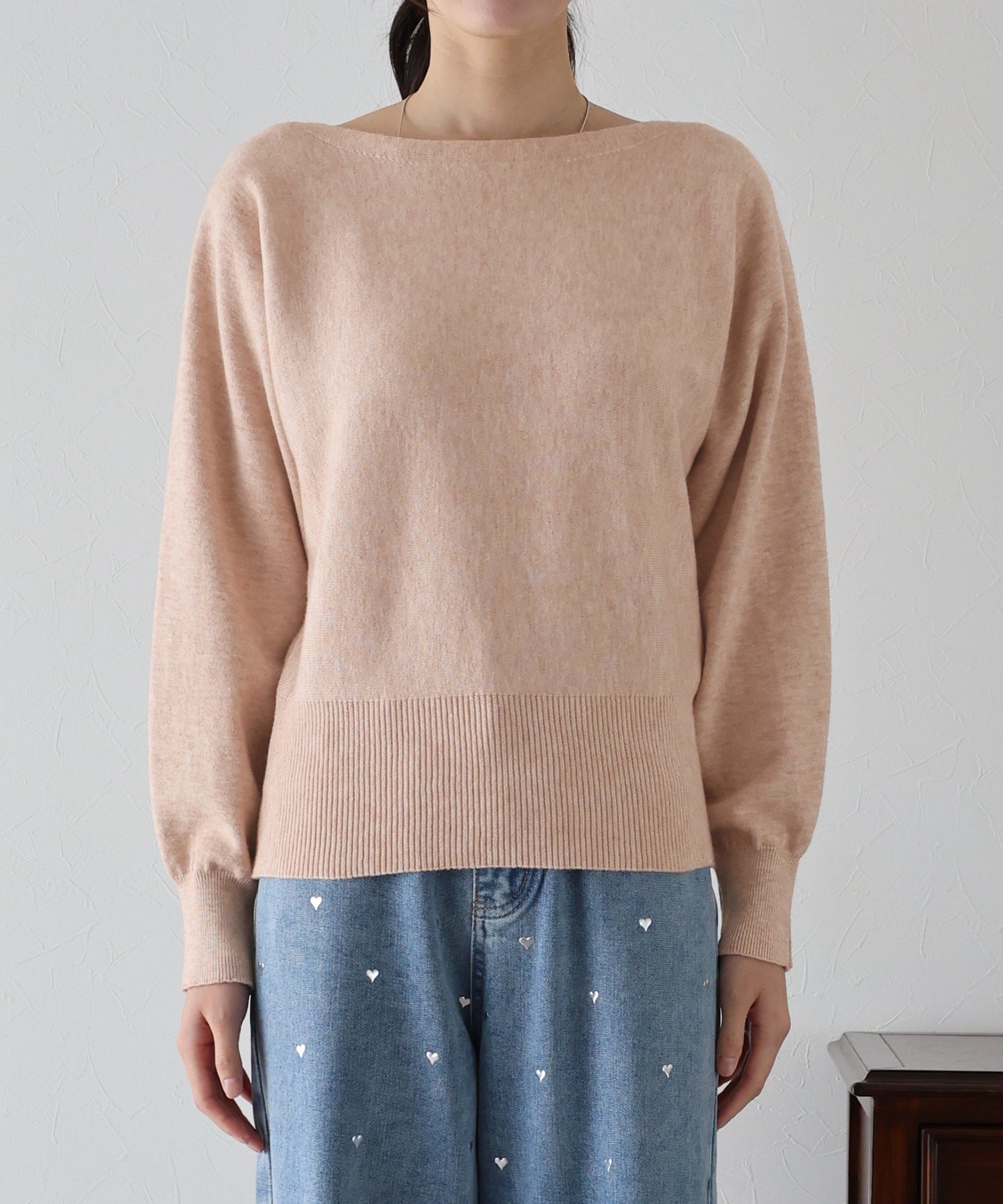 【SALE】ボートネックドルマンニット