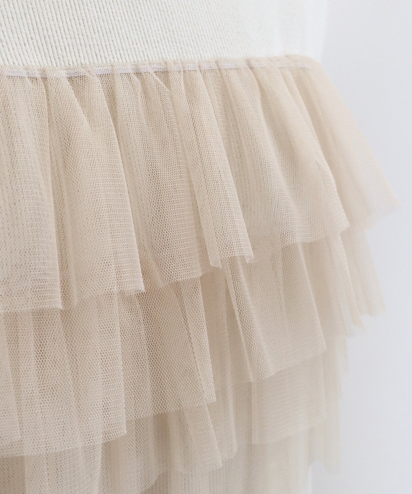 フリルチュールレイヤードワンピース