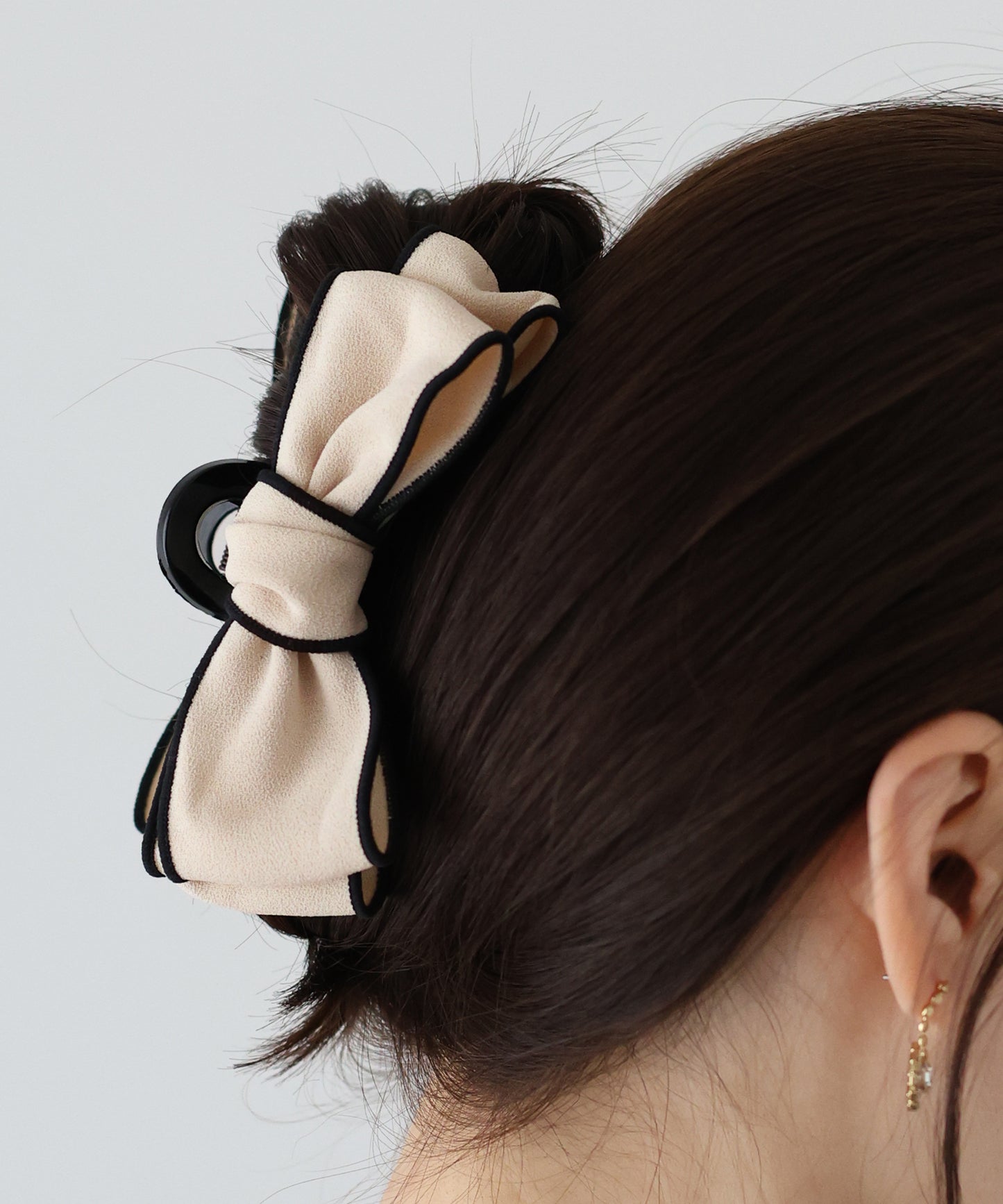 配色リボンヘアクリップ