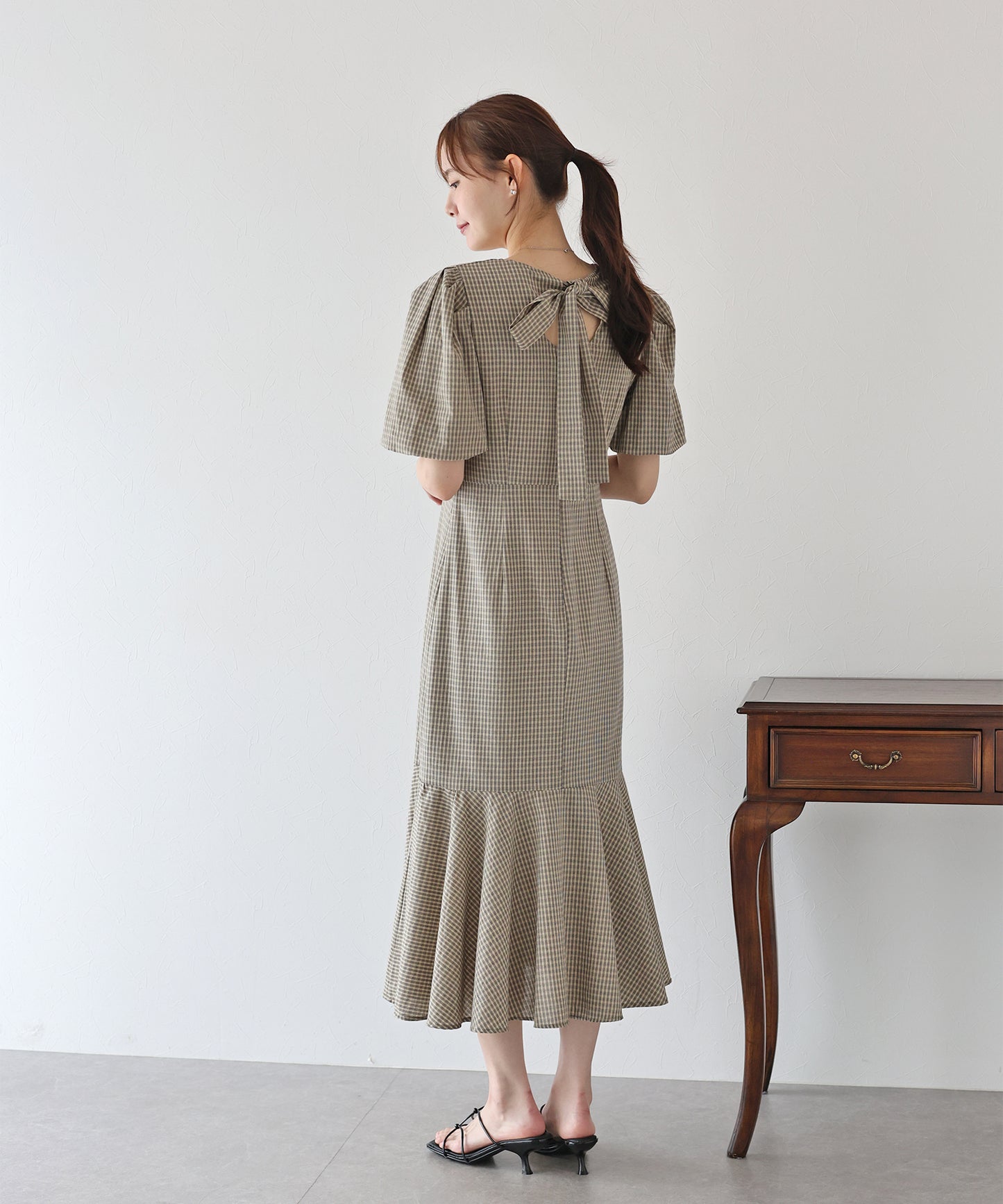 【TIME SALE】バックリボンマーメイドワンピース