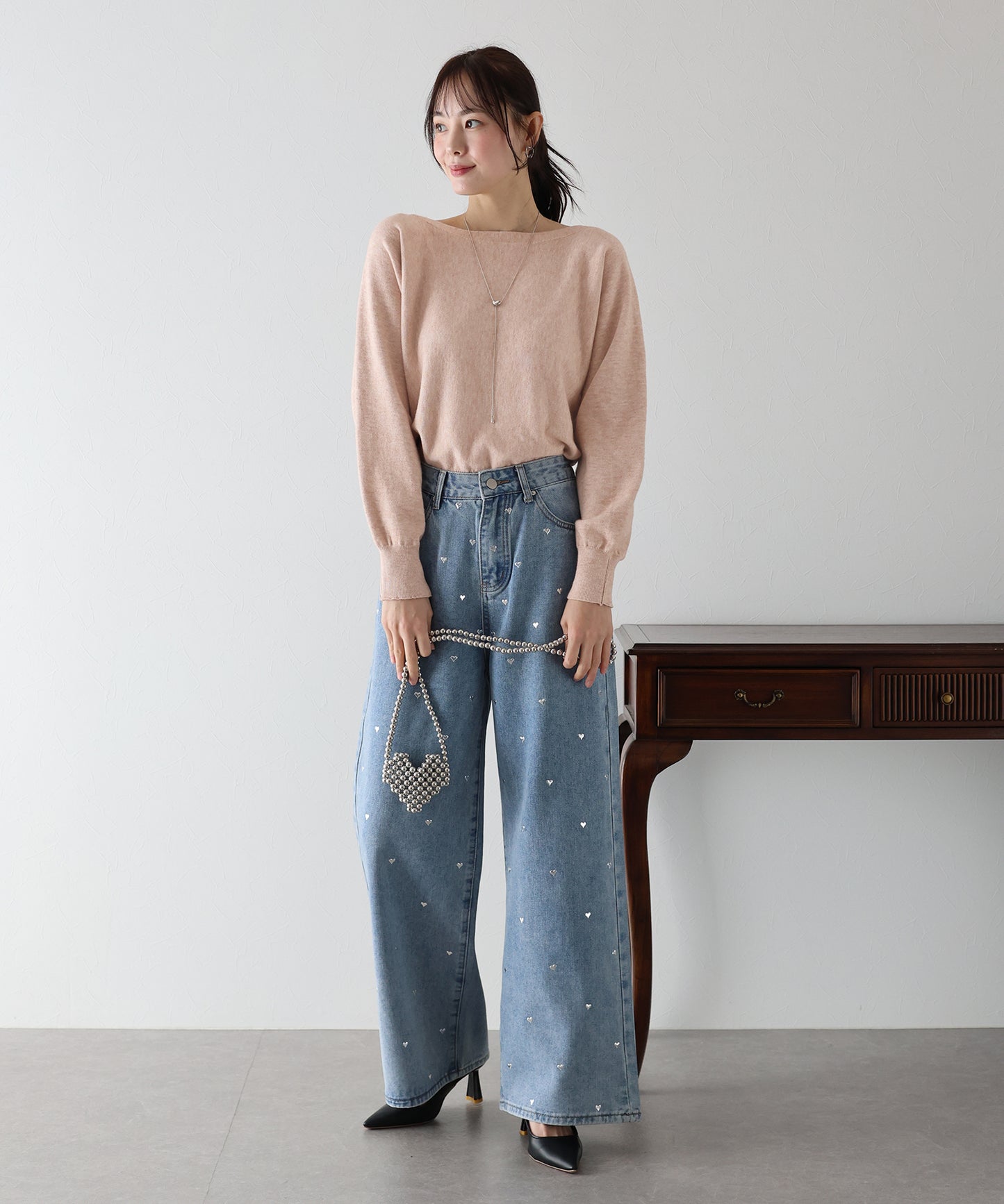 【SALE】ボートネックドルマンニット