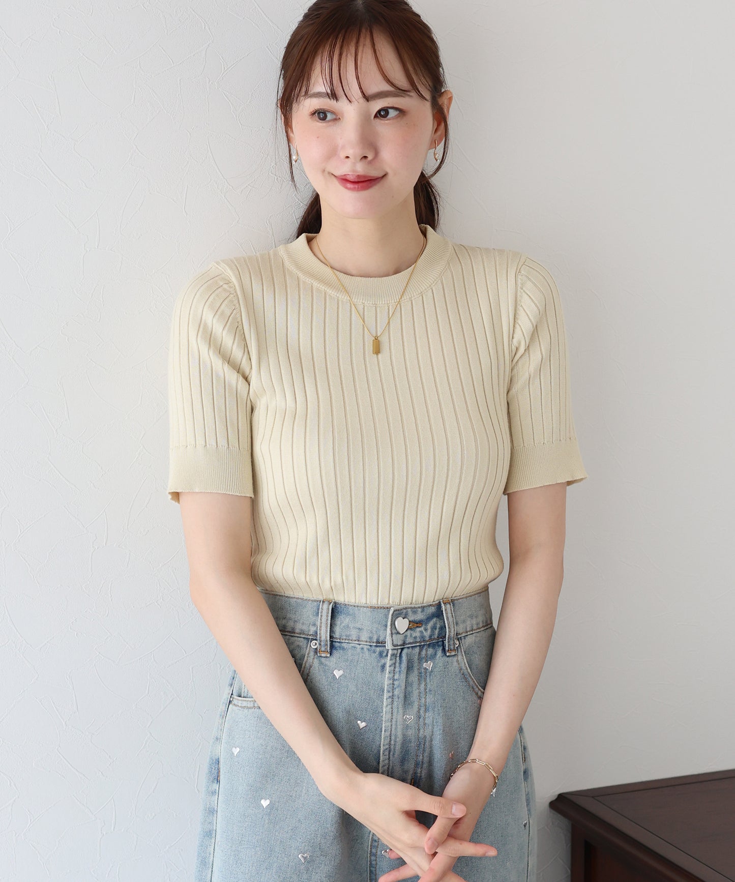 【TIME SALE】サマーリブニットトップス【ネコポス】