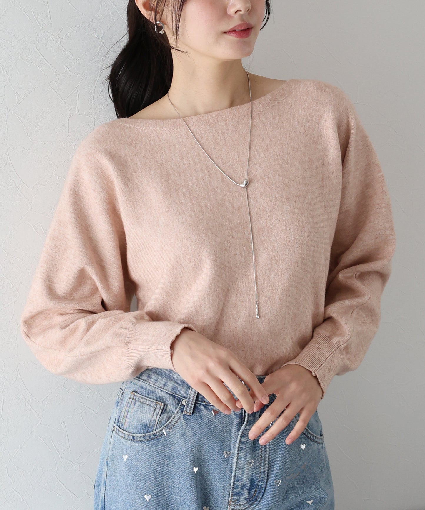 【SALE】ボートネックドルマンニット