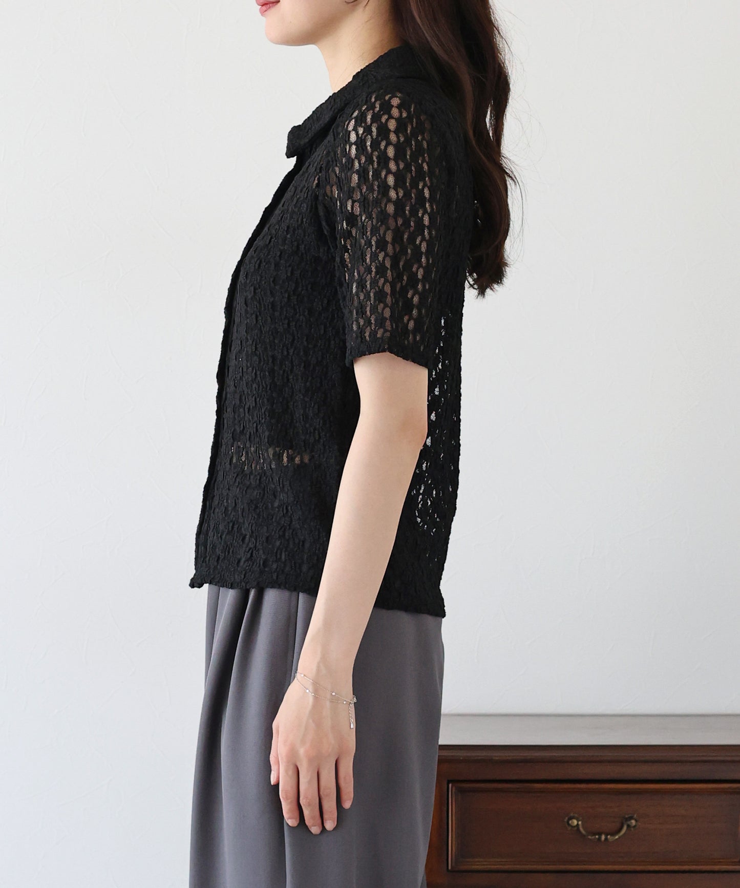 【TIME SALE】カットレースポロシャツ【ネコポス】