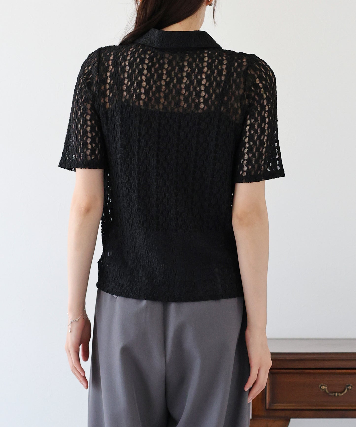 【TIME SALE】カットレースポロシャツ【ネコポス】