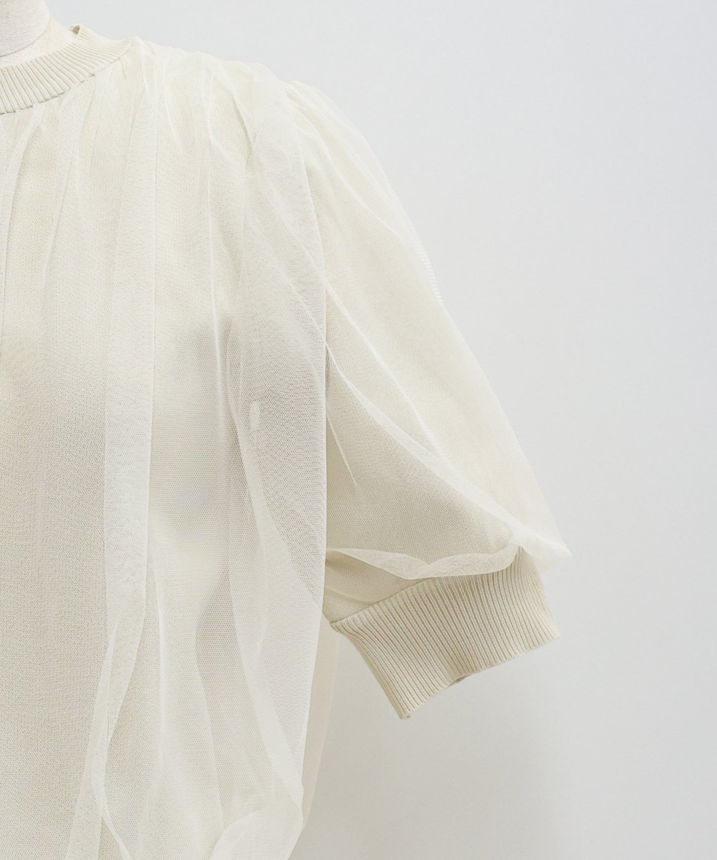 【TIME SALE】チュールレイヤードニット