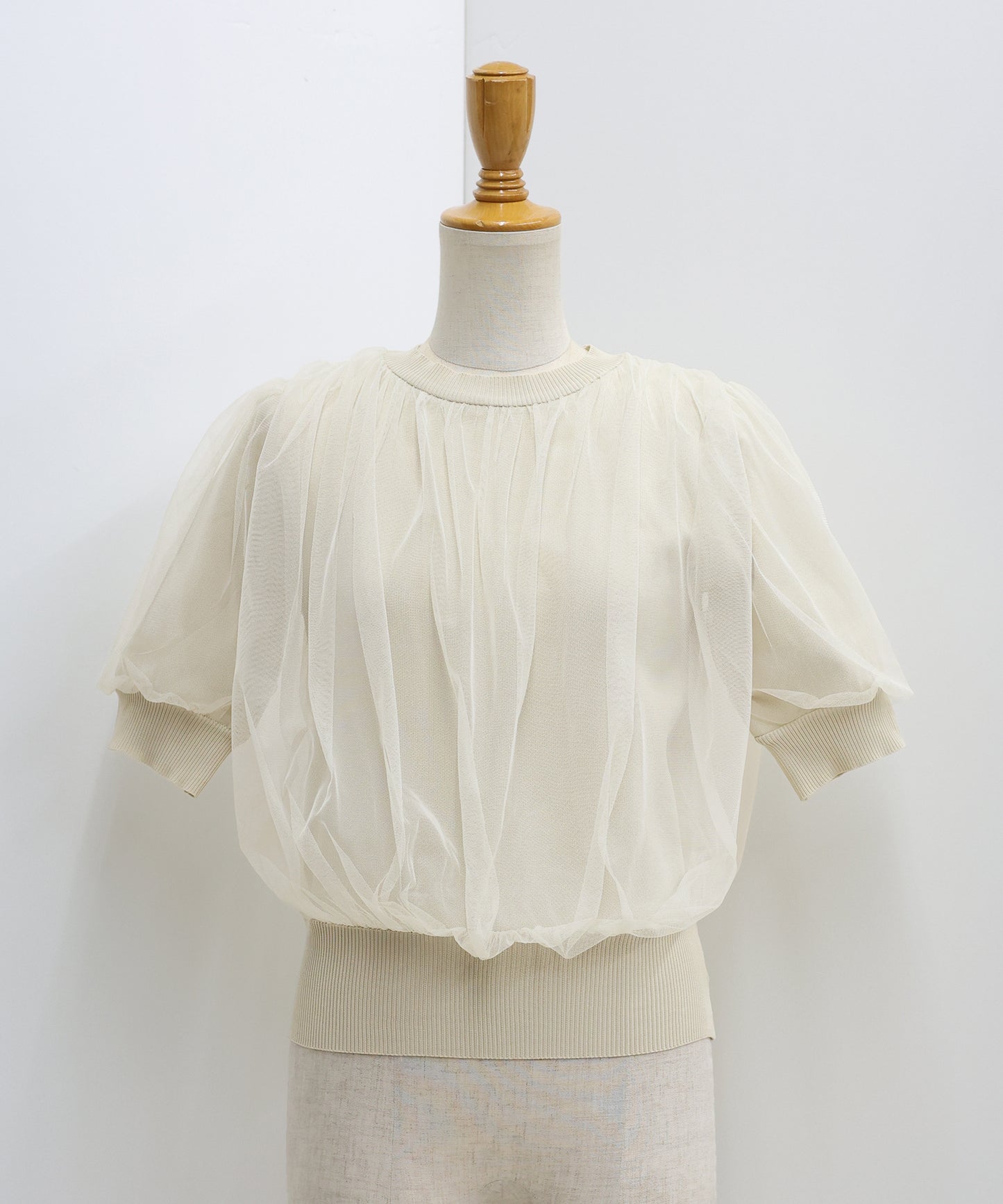 【TIME SALE】チュールレイヤードニット