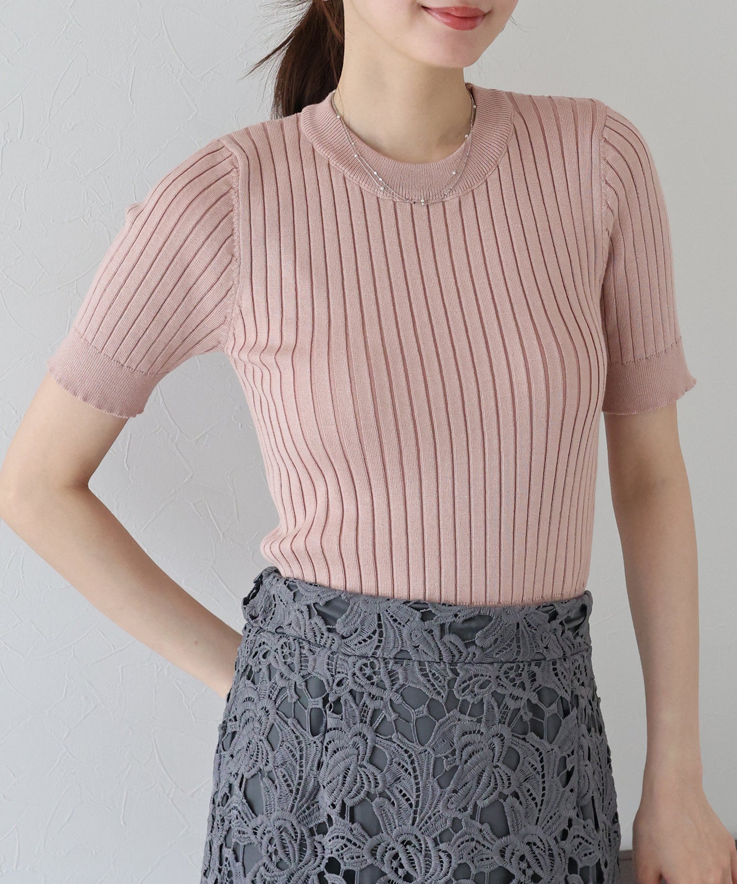 【TIME SALE】サマーリブニットトップス【ネコポス】