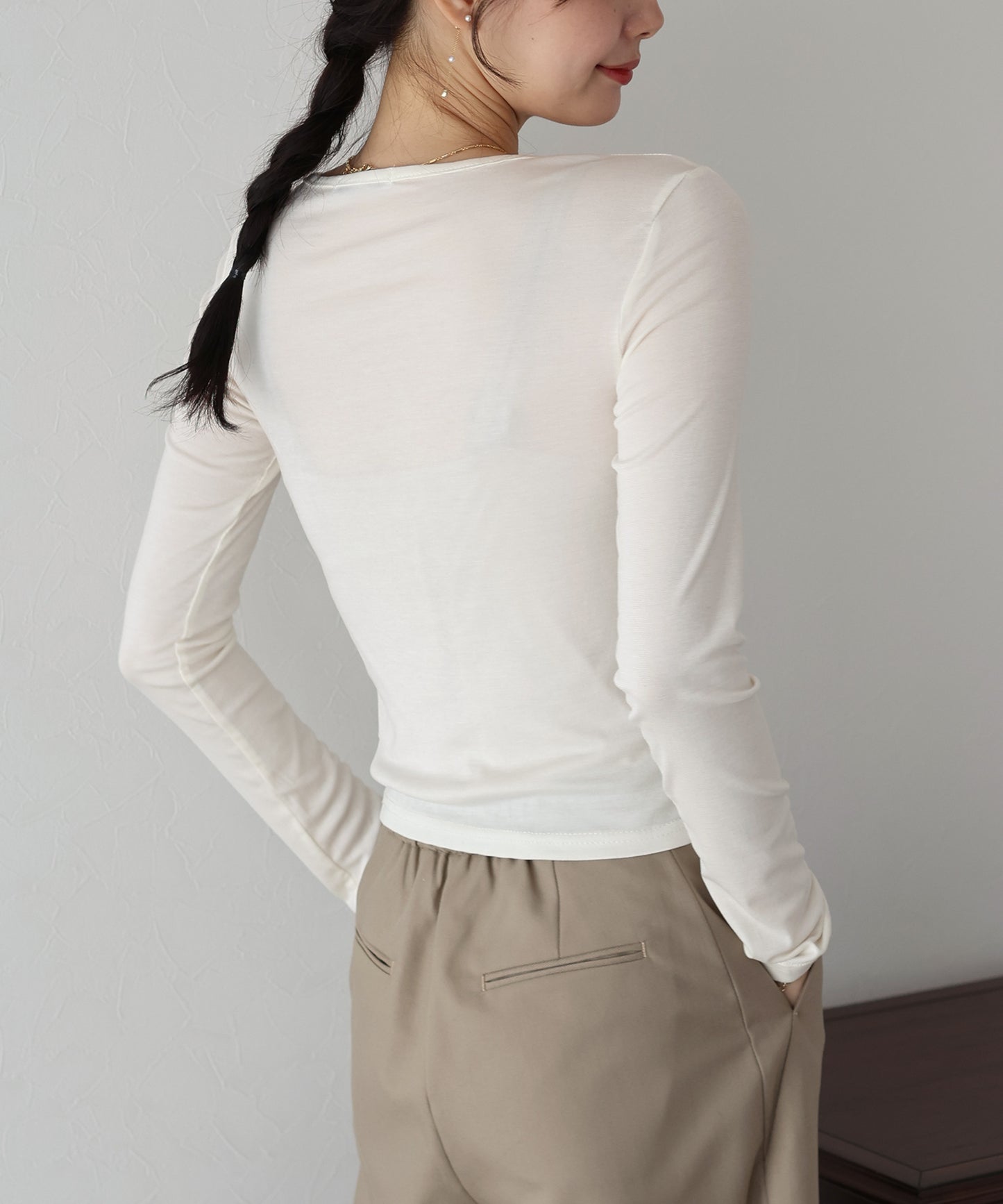 【SALE】リボン付きカットソー【ネコポス】