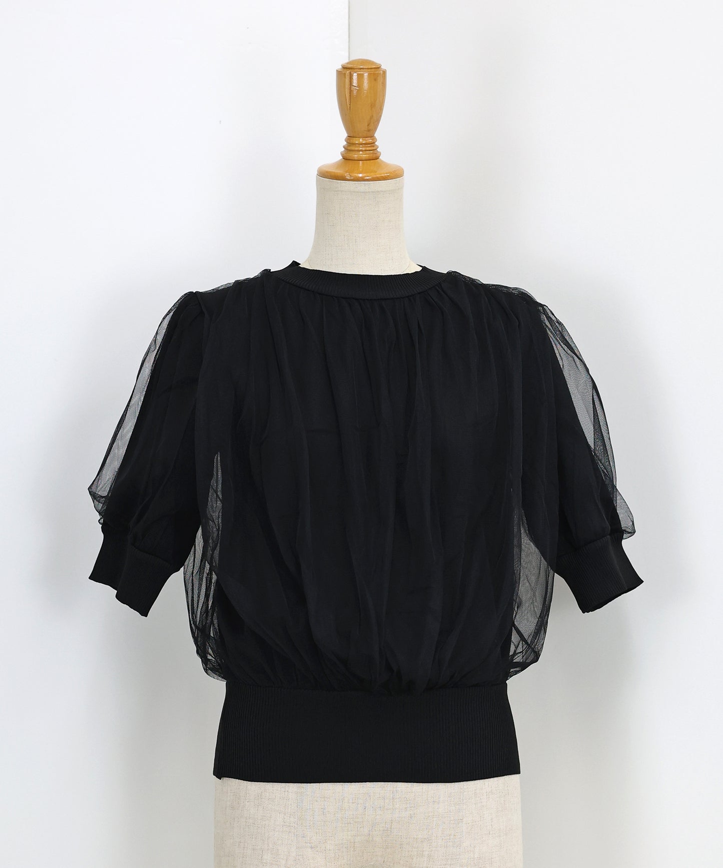 【TIME SALE】チュールレイヤードニット