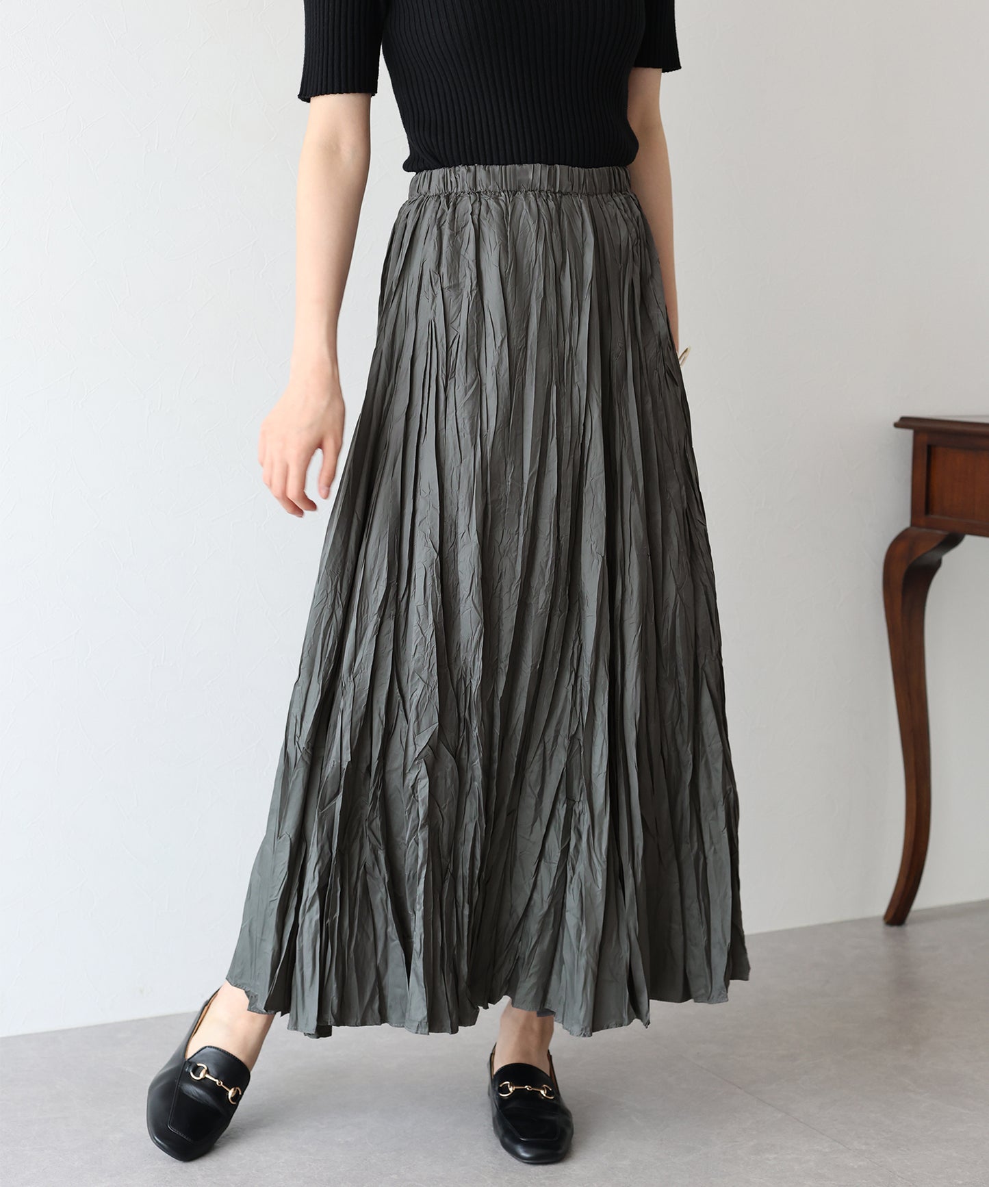 【SALE】シャイニープリーツスカート