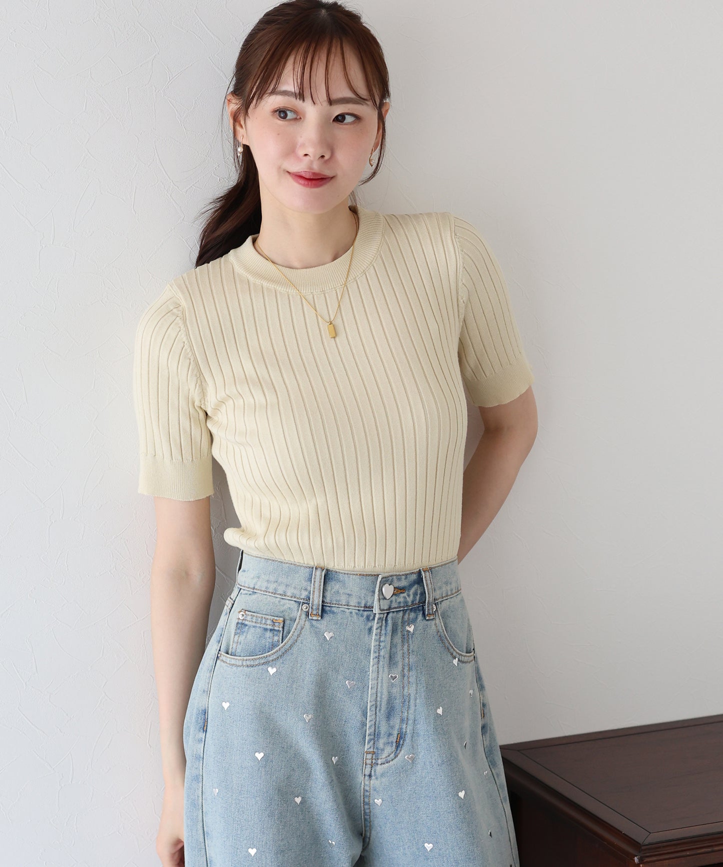 【TIME SALE】サマーリブニットトップス【ネコポス】