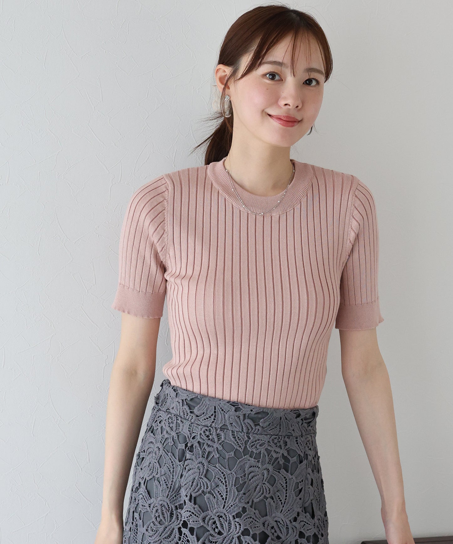 【TIME SALE】サマーリブニットトップス【ネコポス】