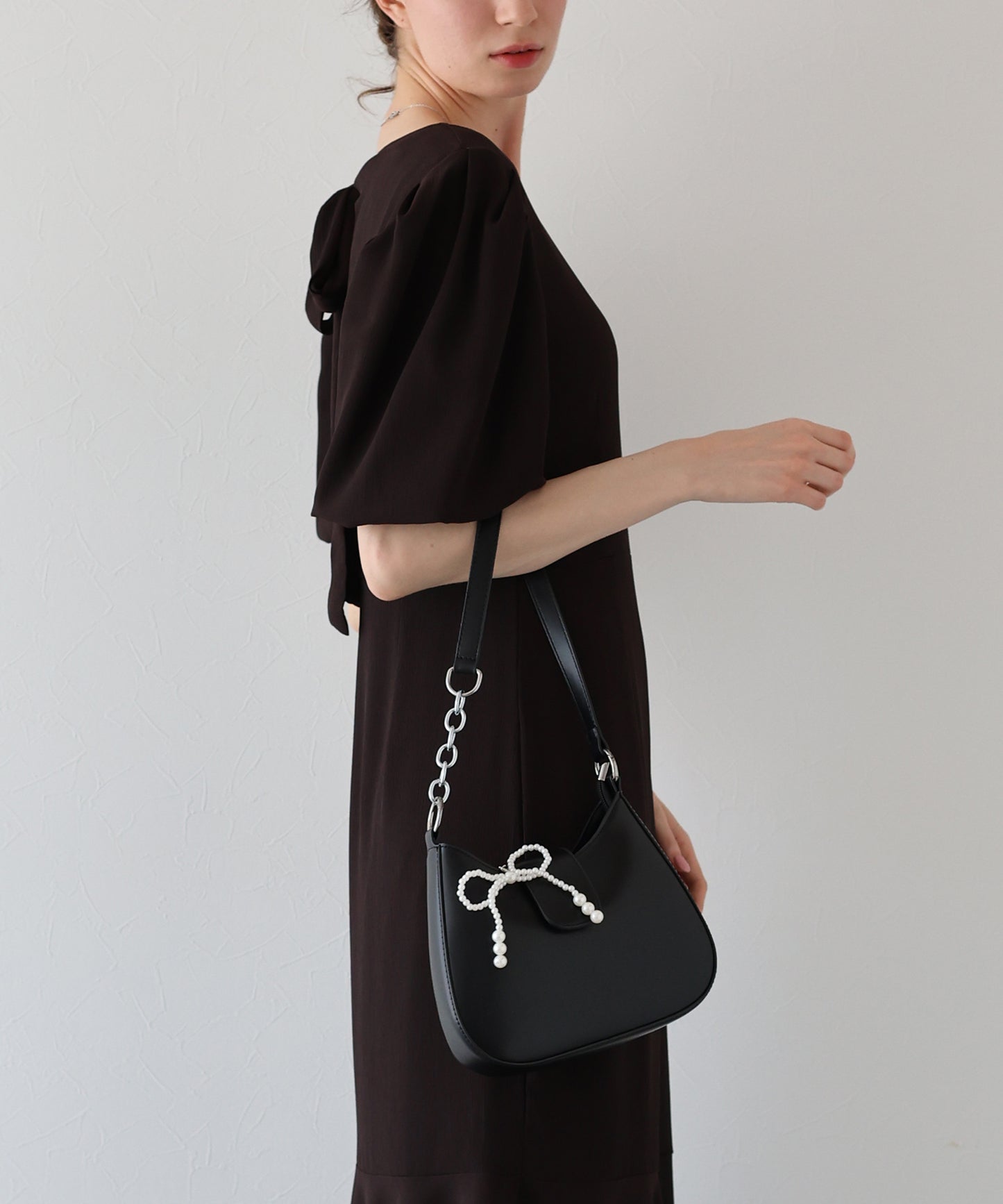 【SALE】パールリボンマルチチャーム【ネコポス】