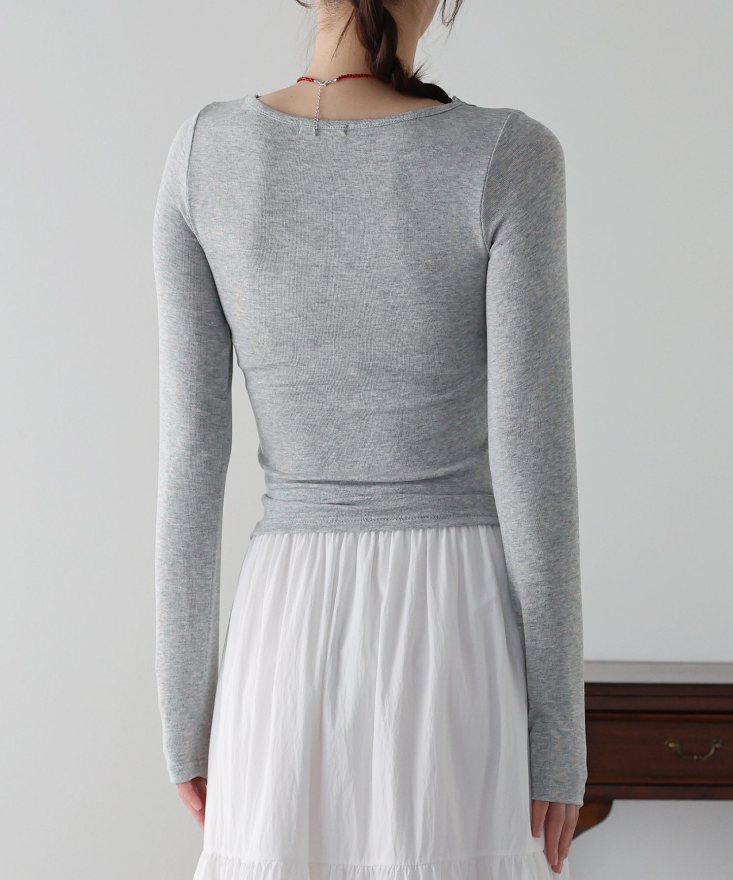 【早割5%OFF】クロスレーストリムカットソー【ネコポス】