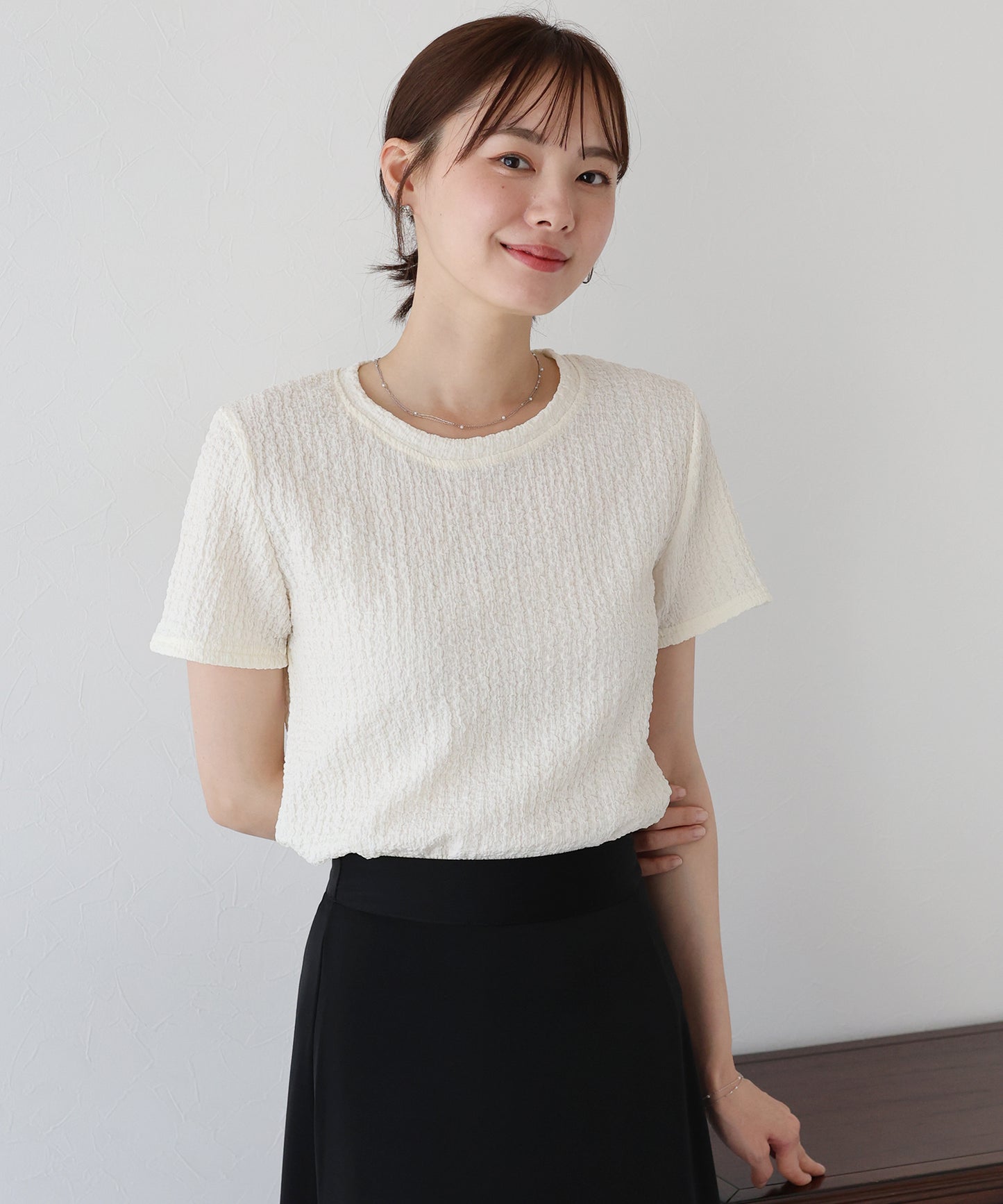 【TIME SALE】ぽこぽこジャガードTシャツ【ネコポス】