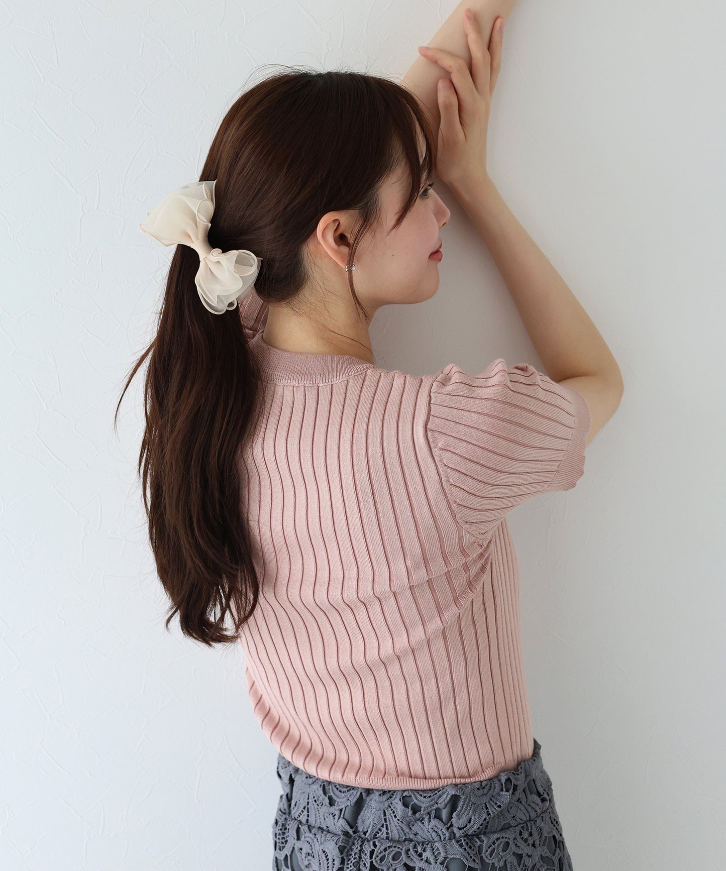 【TIME SALE】サマーリブニットトップス【ネコポス】