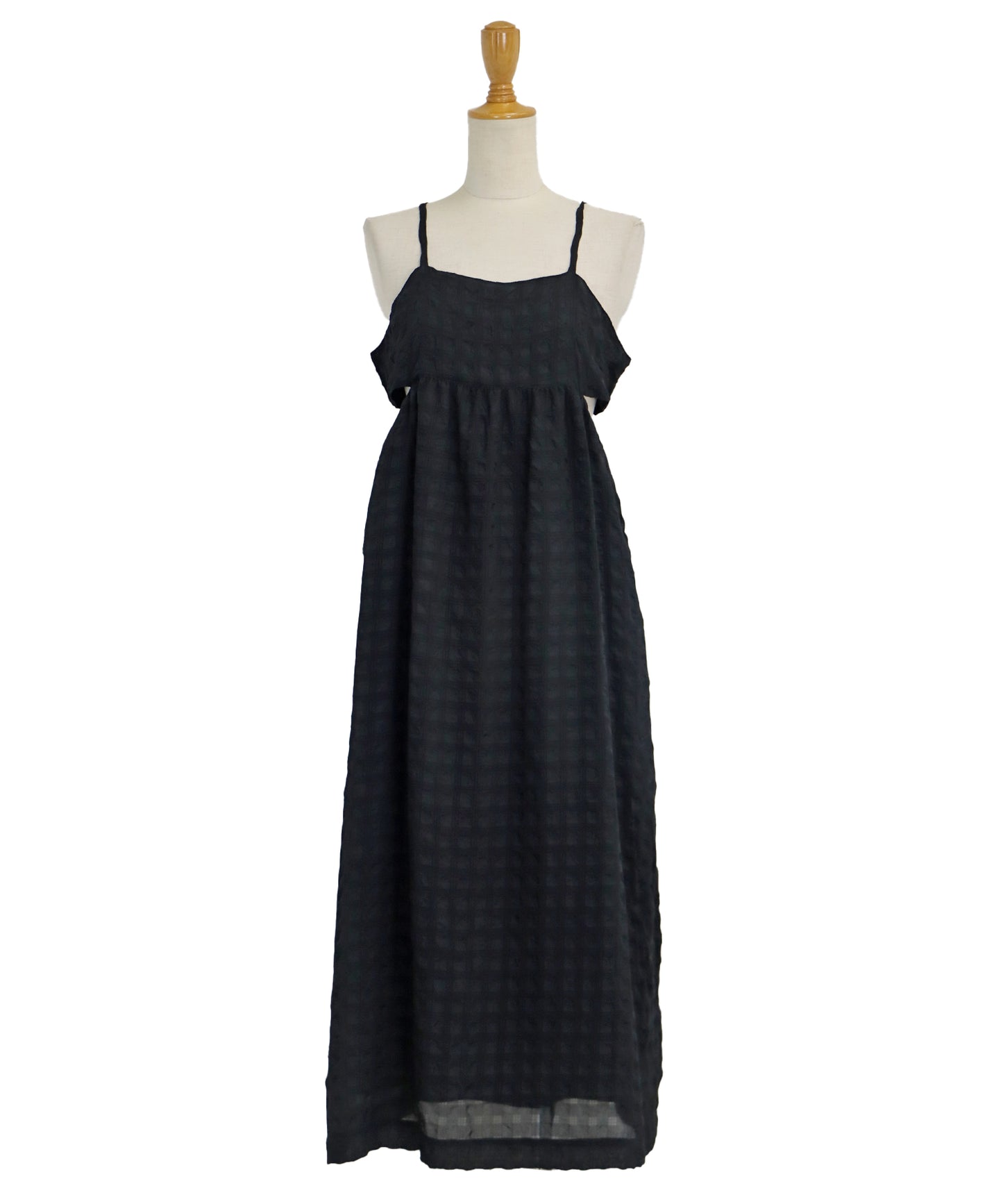 【SALE】シアーチェックキャミワンピース