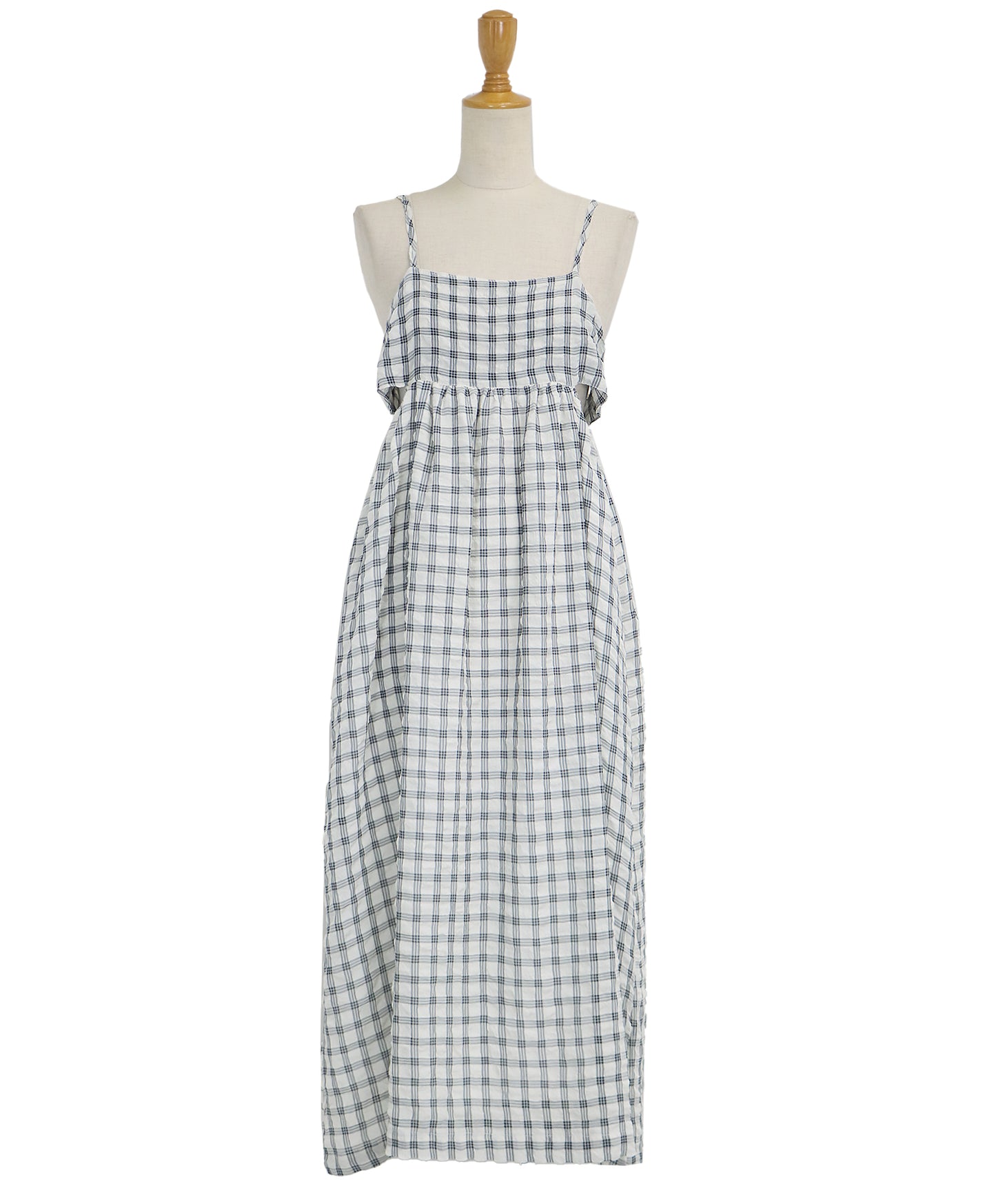 【SALE】シアーチェックキャミワンピース