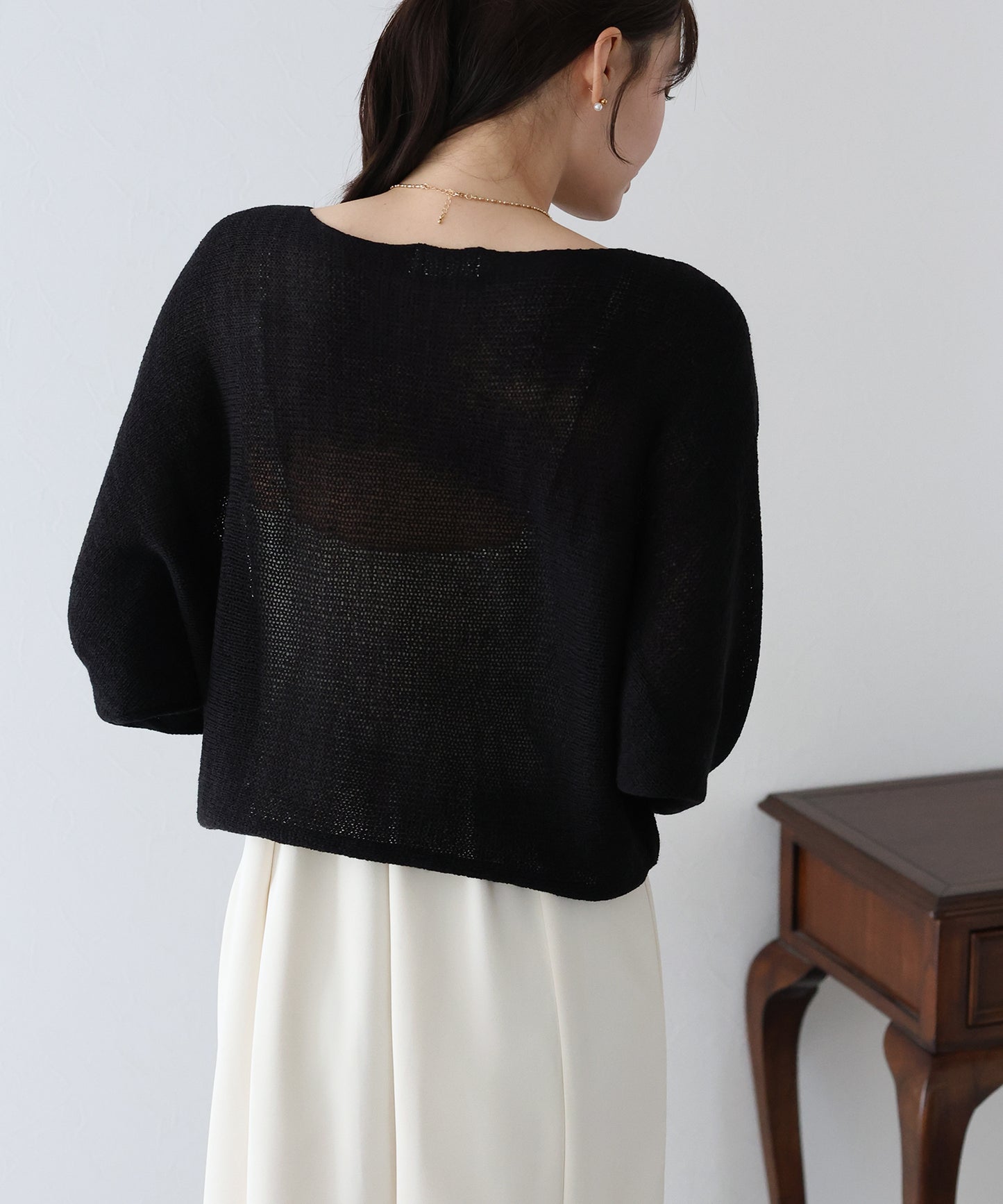 【TIME SALE】メッシュドルマンニット