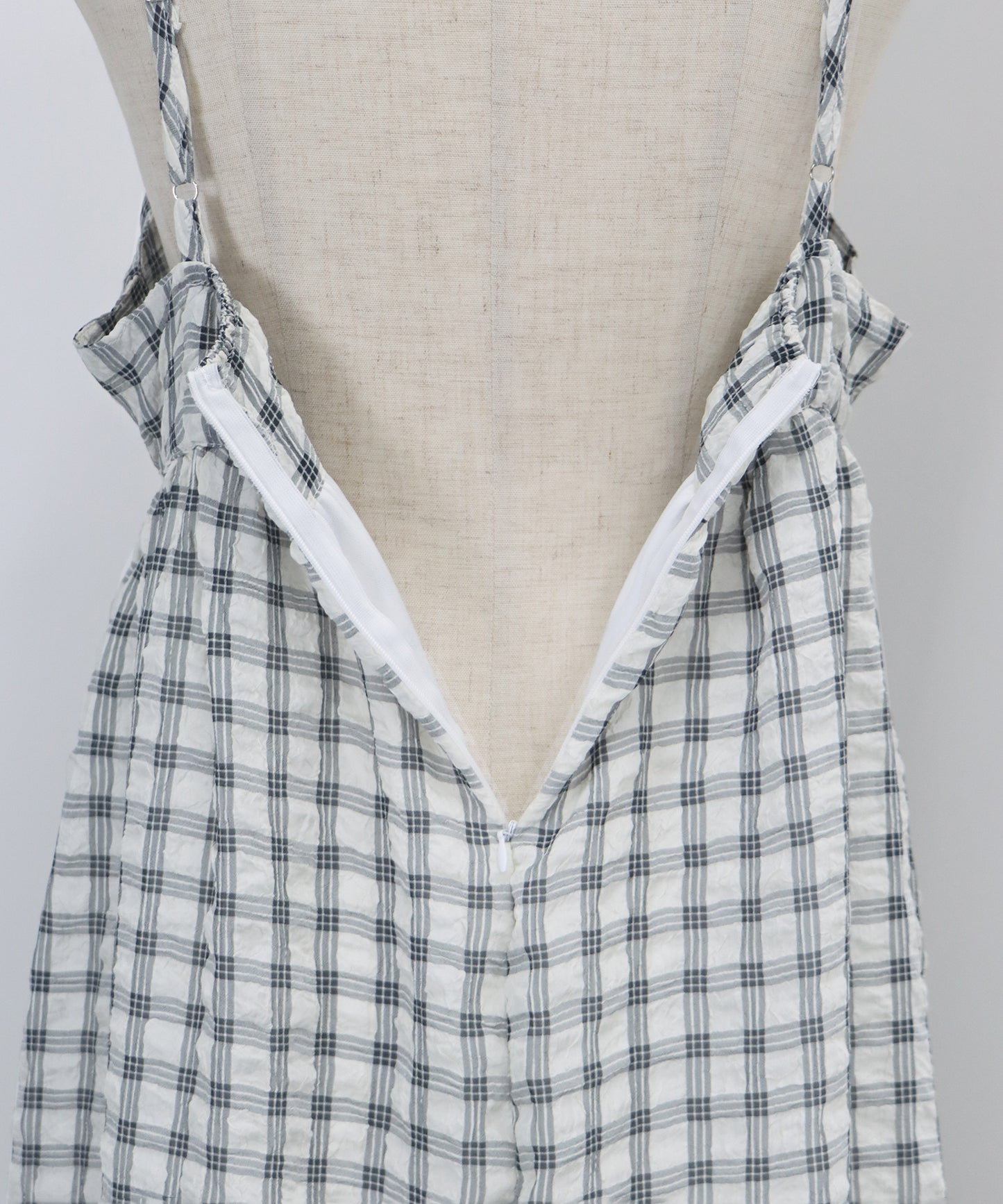 【SALE】シアーチェックキャミワンピース