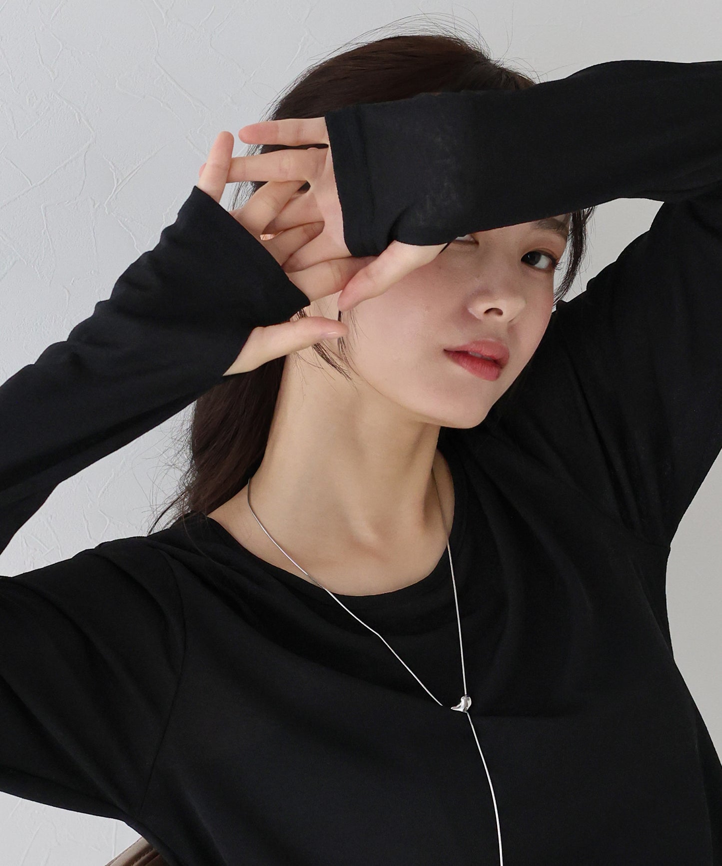 【TIME SALE】クルーネックシアートップス【ネコポス】