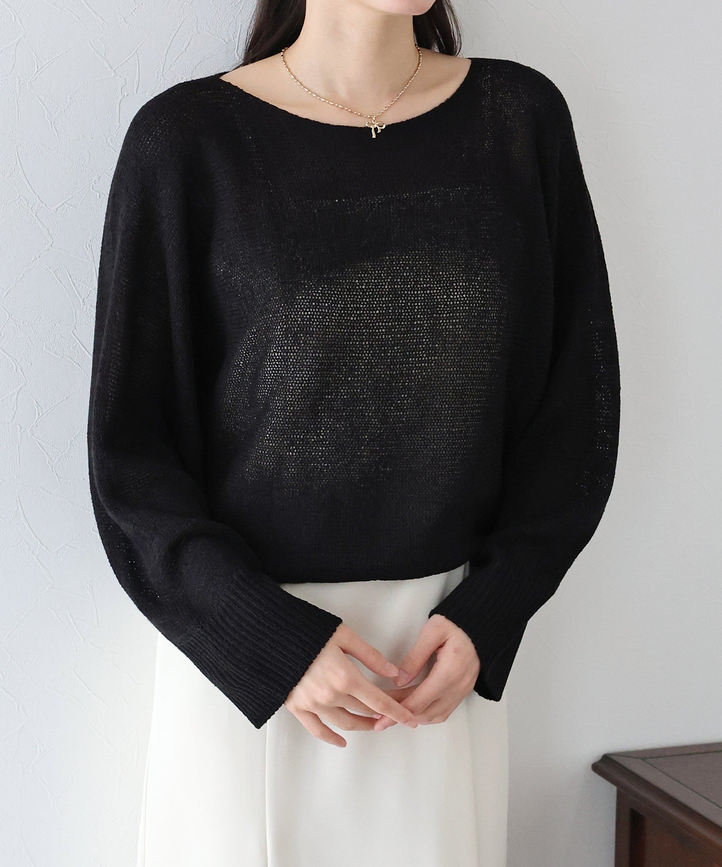 【TIME SALE】メッシュドルマンニット