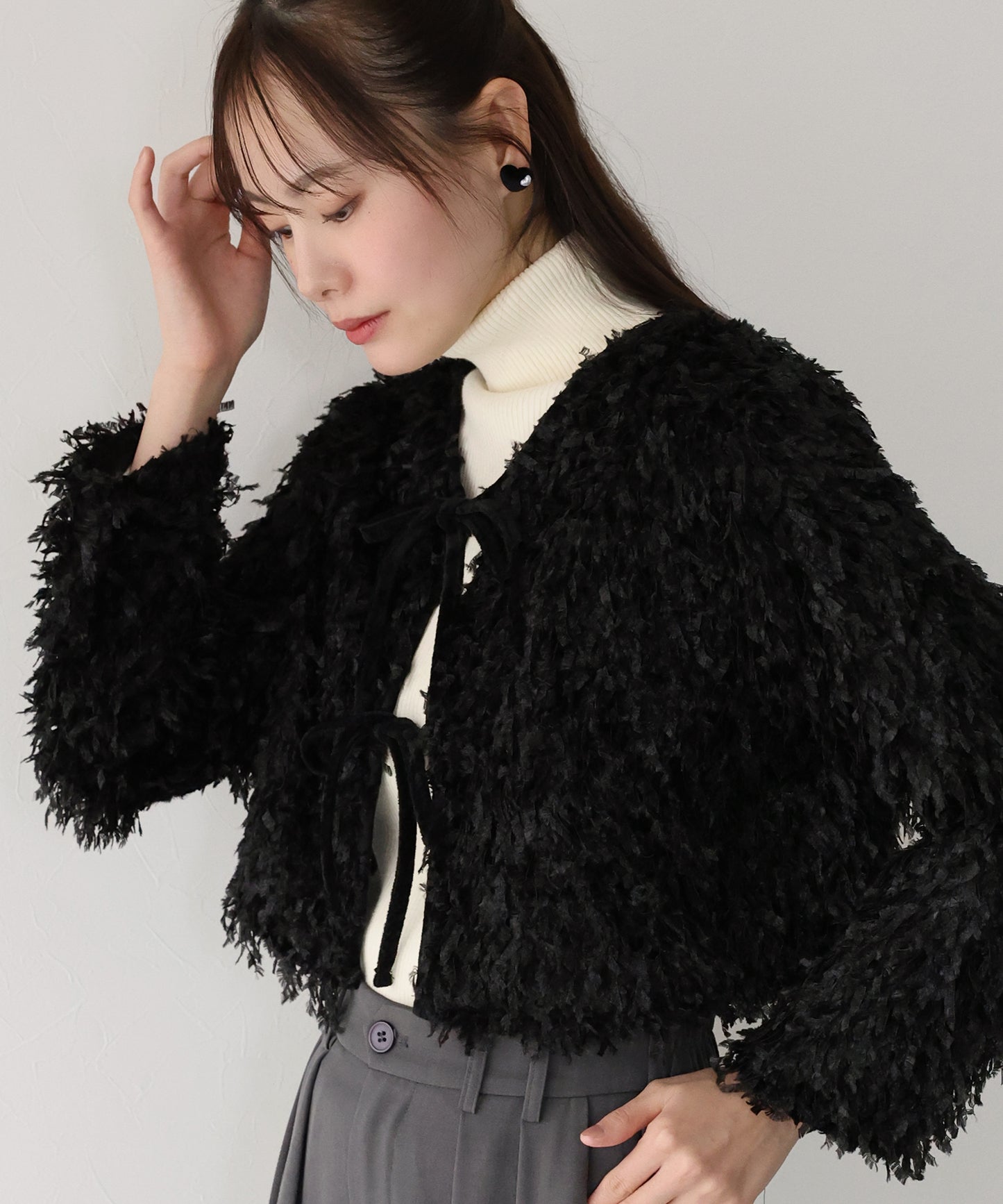 【SALE】フェザーリボンカーディガン