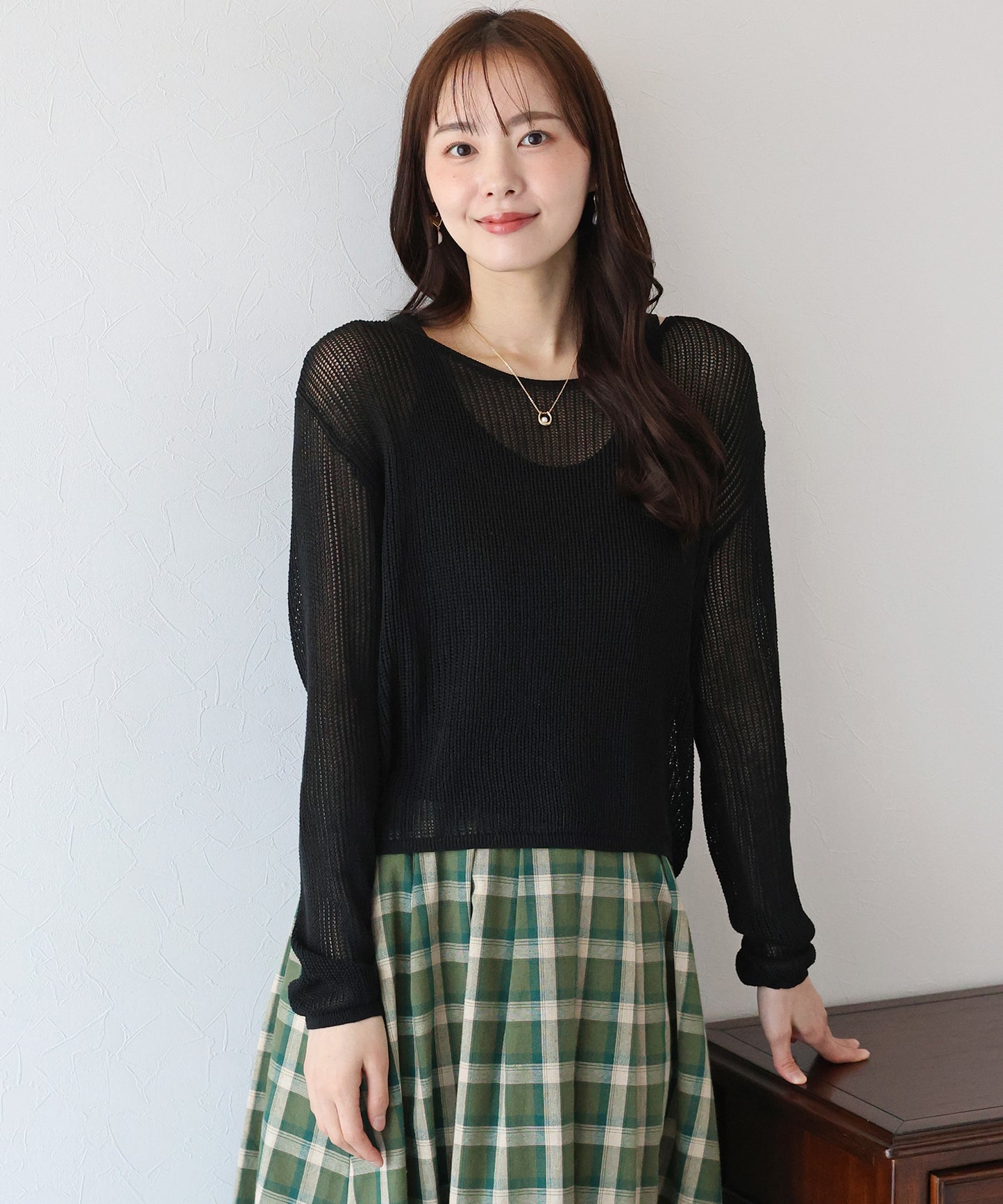 【SALE】メッシュニット+タンクトップSET