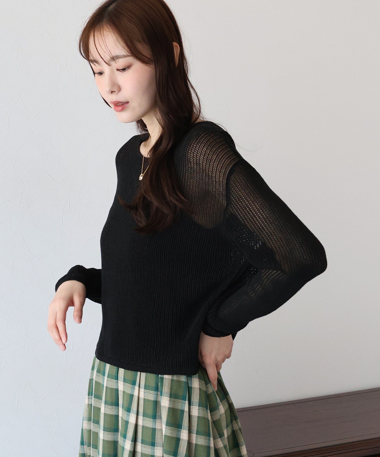 【SALE】メッシュニット+タンクトップSET